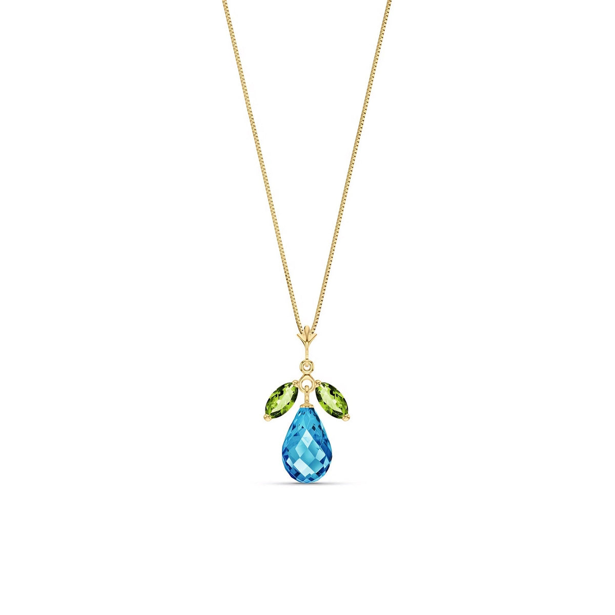 Yellow Gold Necklace White Topaz 10K — Laura