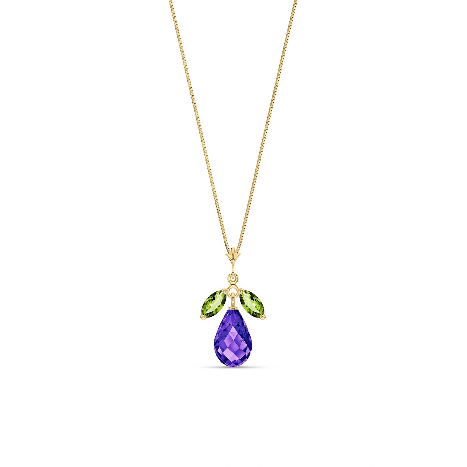 Yellow Gold Necklace White Topaz 10K — Laura