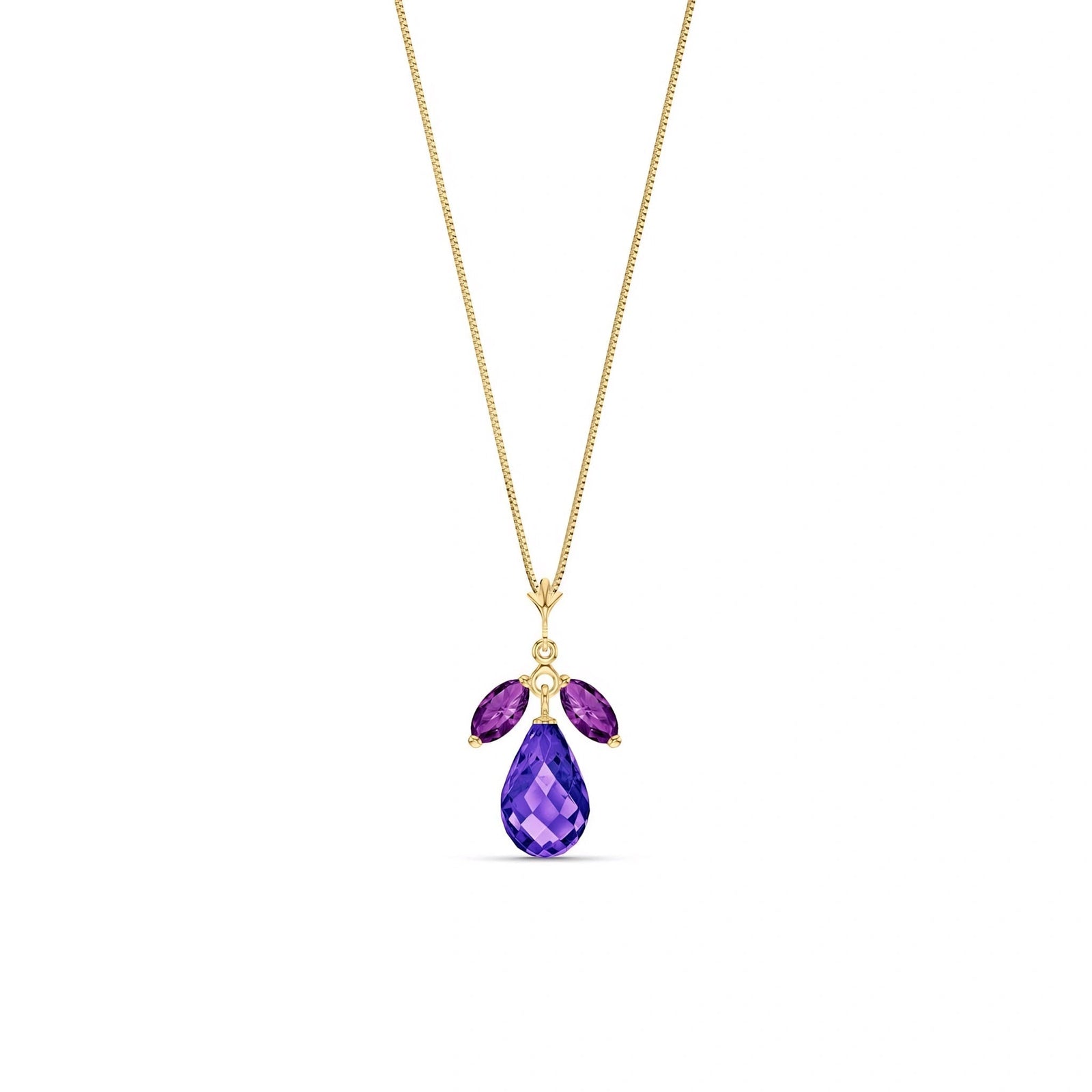 Yellow Gold Necklace White Topaz 10K — Laura