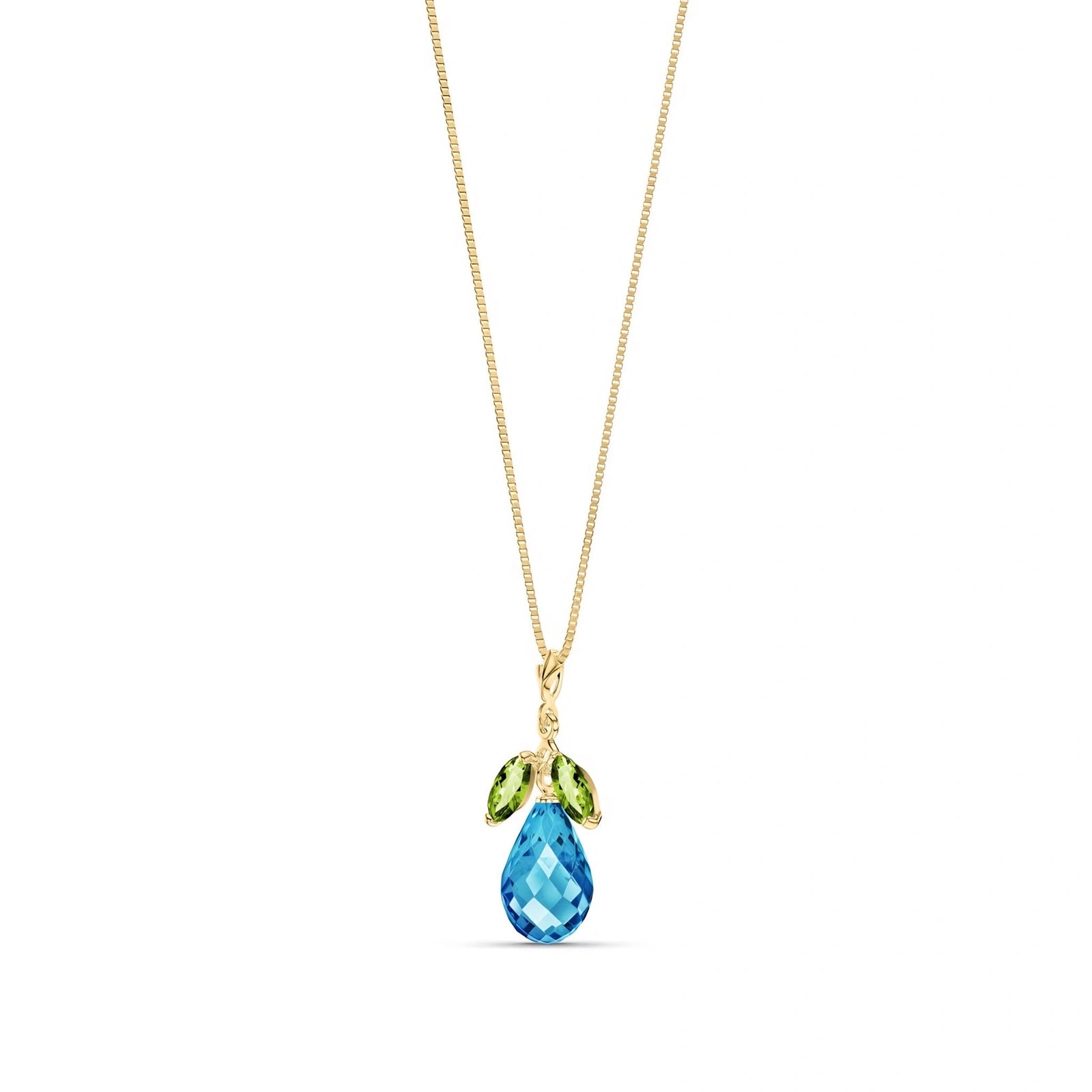Yellow Gold Necklace White Topaz 10K — Laura