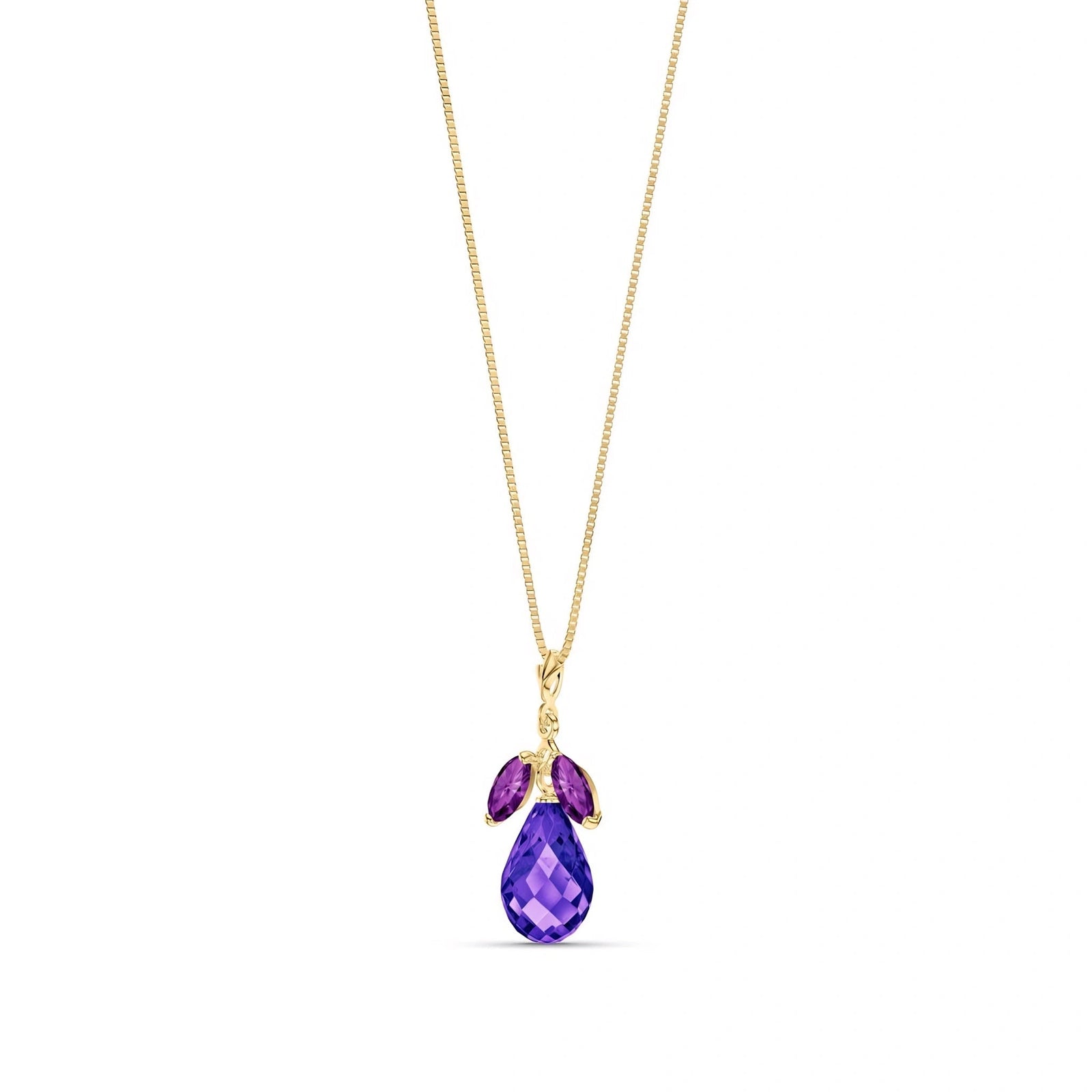 Yellow Gold Necklace White Topaz 10K — Laura