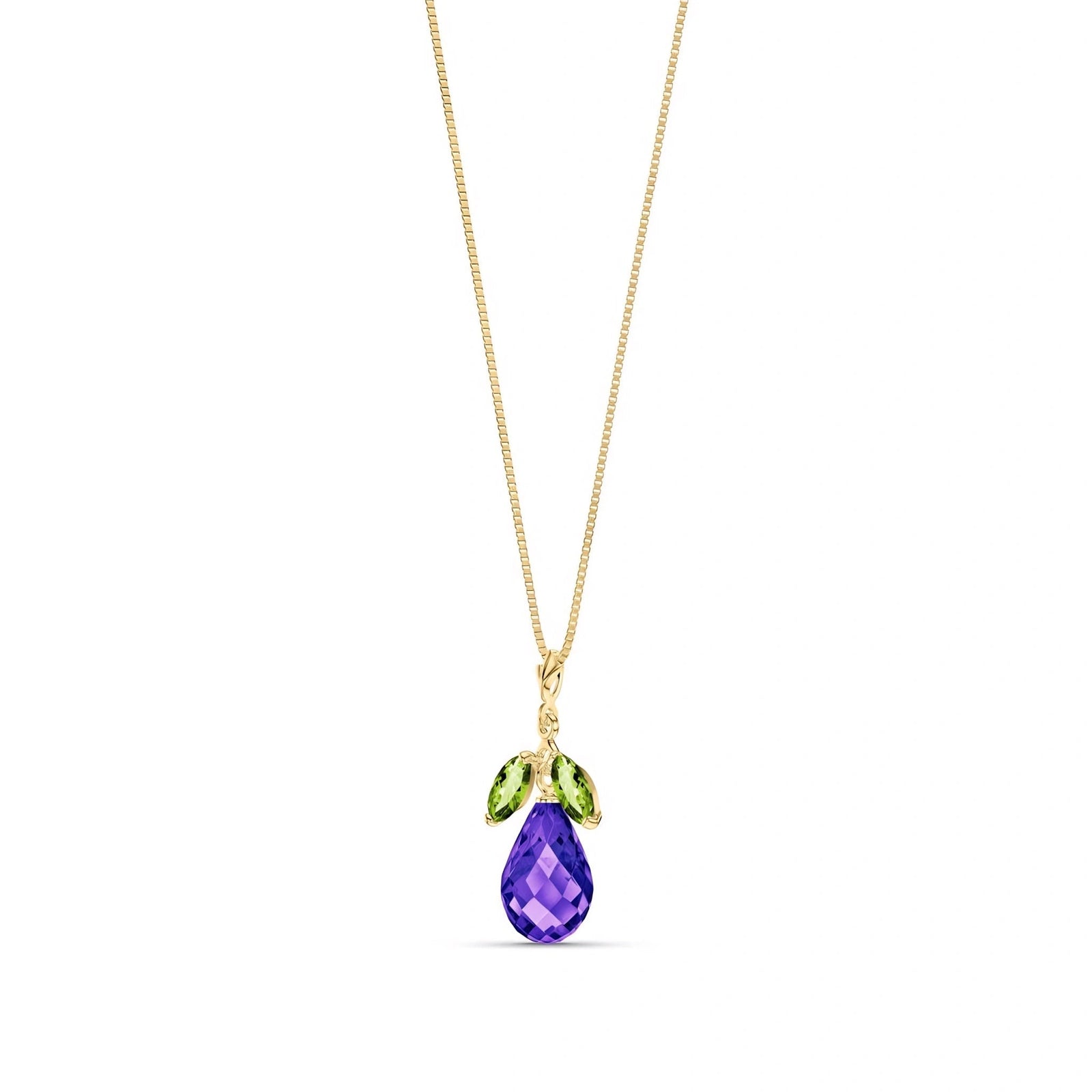 Yellow Gold Necklace White Topaz 10K — Laura