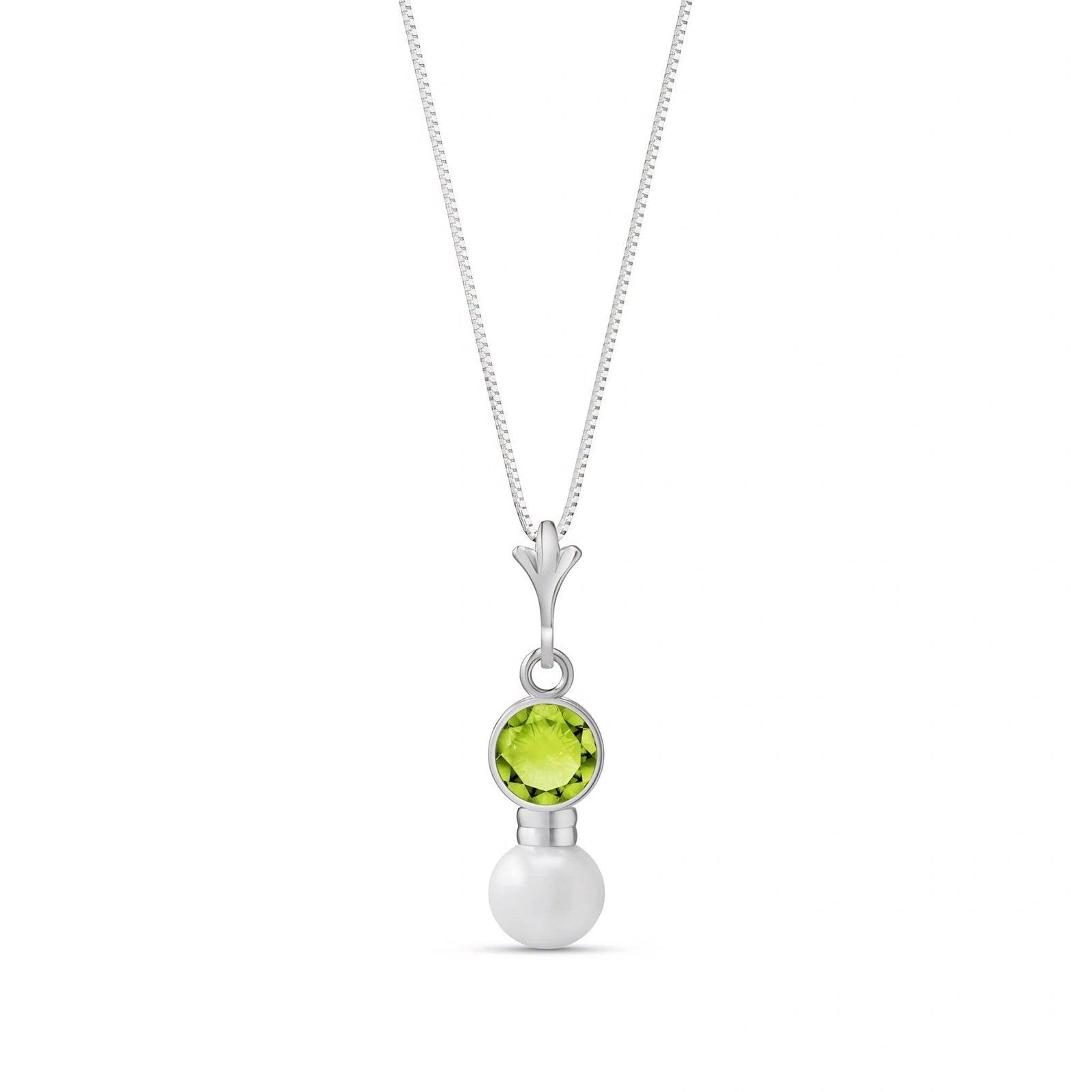 White Gold Rose Necklace Blue Topaz 10K — Laura
