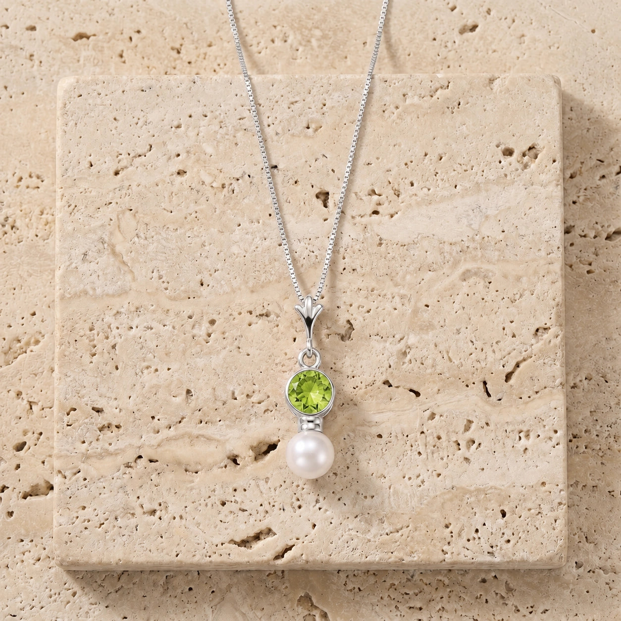 White Gold Rose Necklace Blue Topaz 10K — Laura