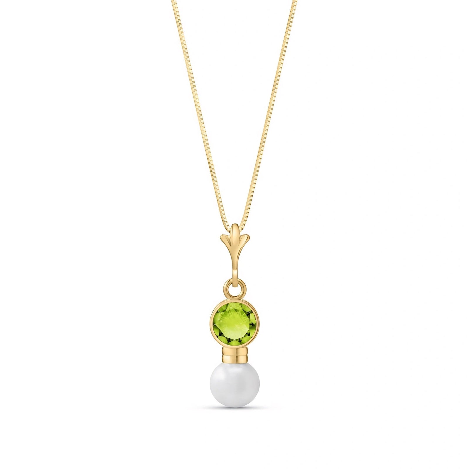 Yellow Gold Rose Necklace Blue Topaz 10K — Laura