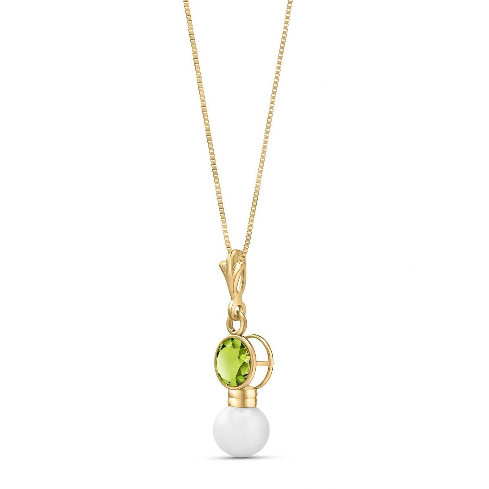 Yellow Gold Rose Necklace Blue Topaz 10K — Laura