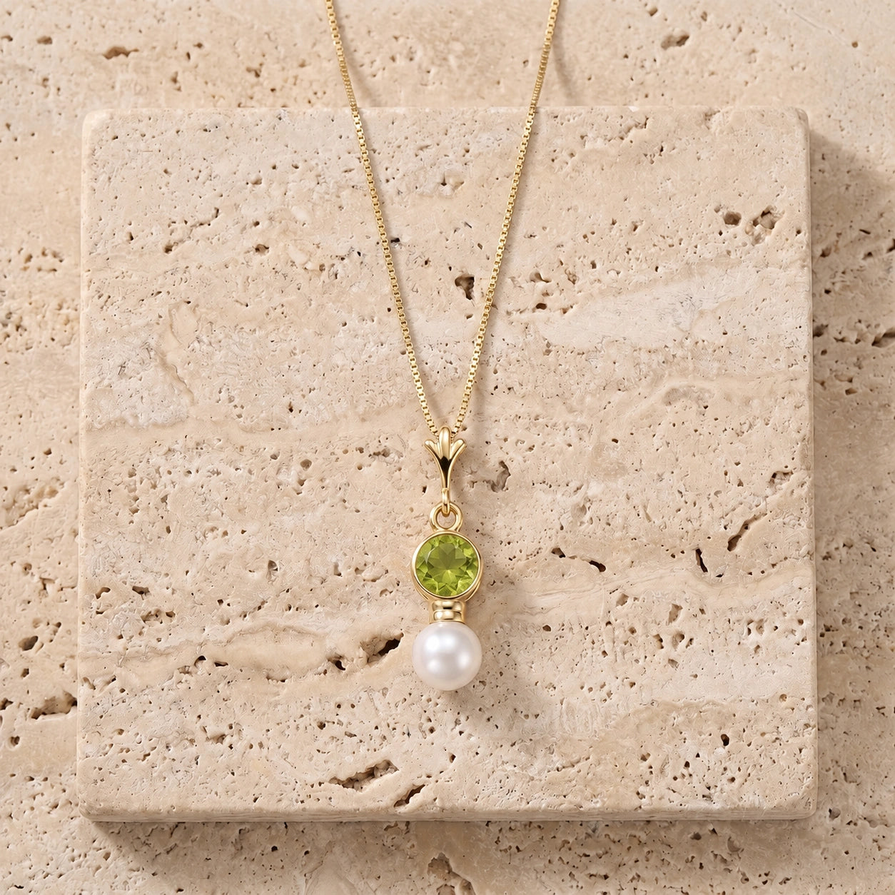 Yellow Gold Rose Necklace Blue Topaz 10K — Laura