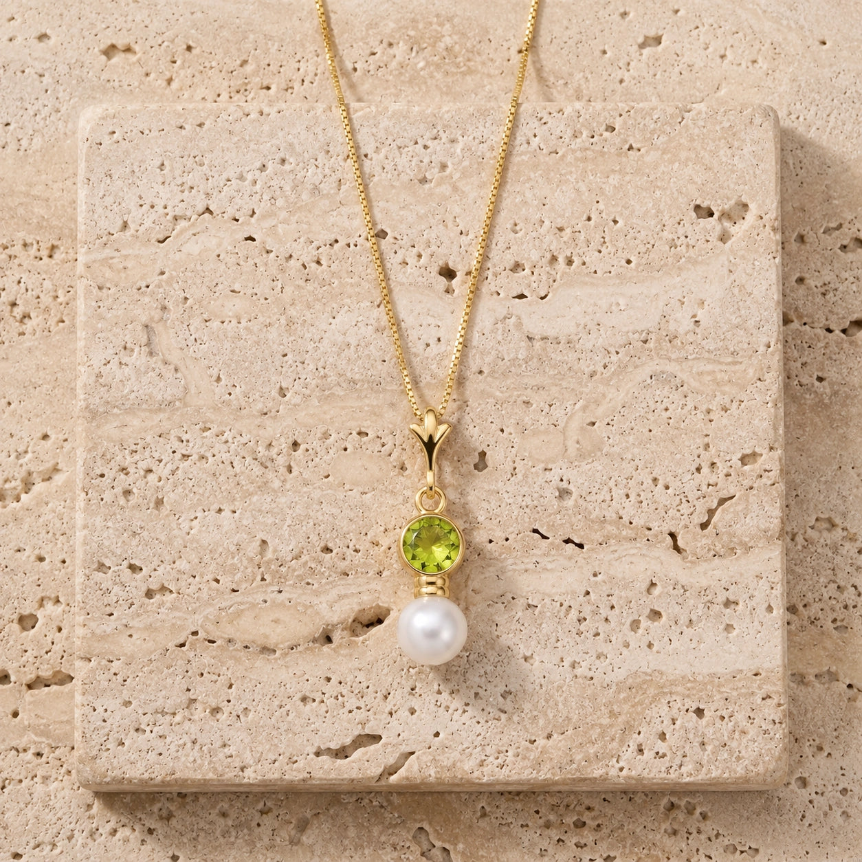 Yellow Gold Rose Necklace Blue Topaz 10K — Laura