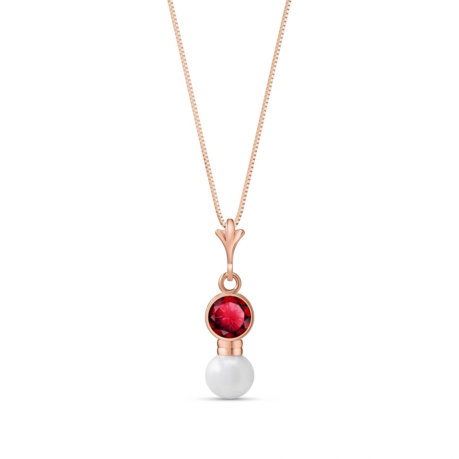Rose Gold Rose Necklace Citrine 10K — Laura