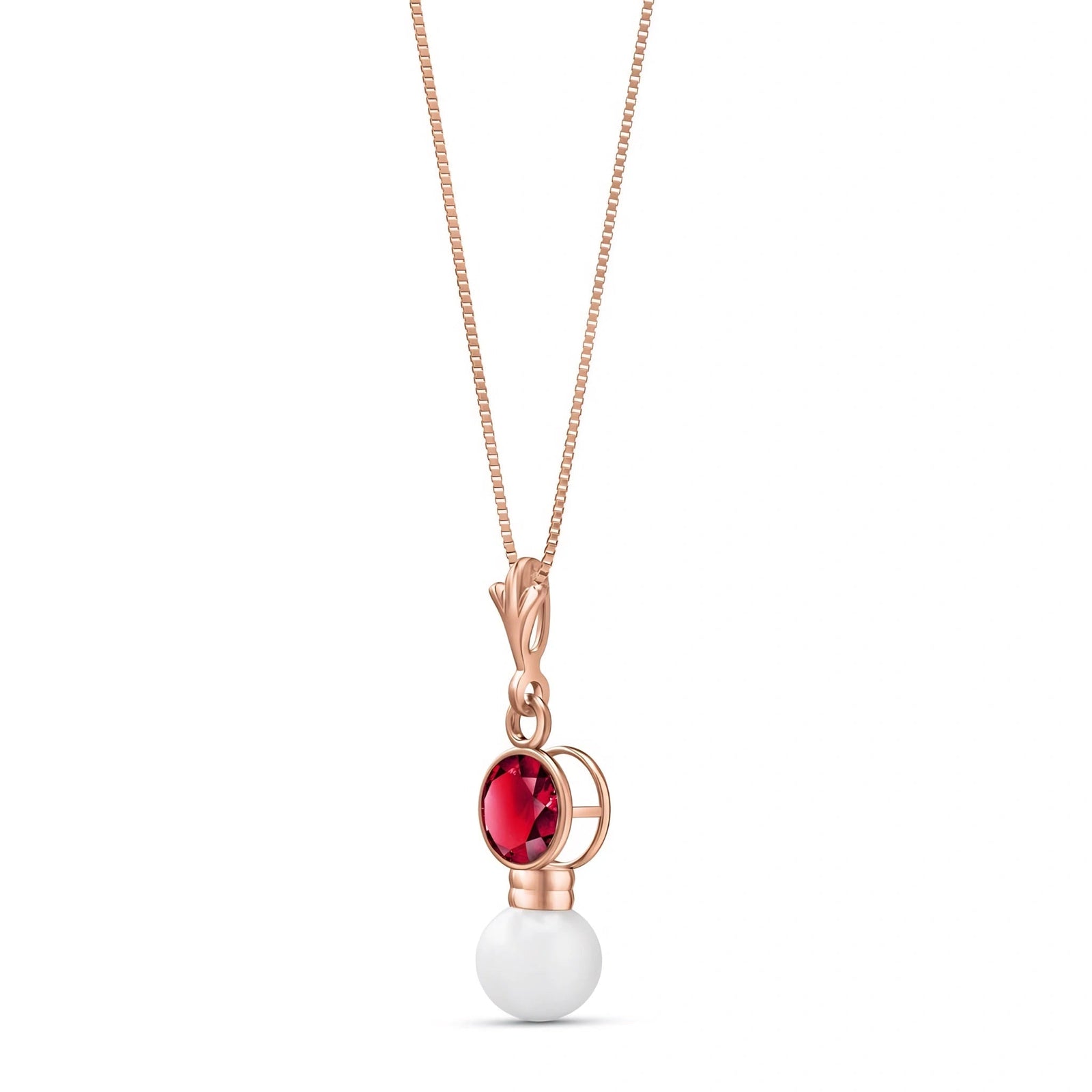 Rose Gold Rose Necklace Citrine 10K — Laura