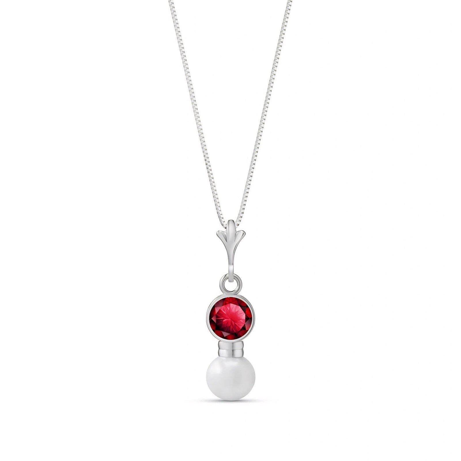 White Gold Rose Necklace Citrine 10K — Laura