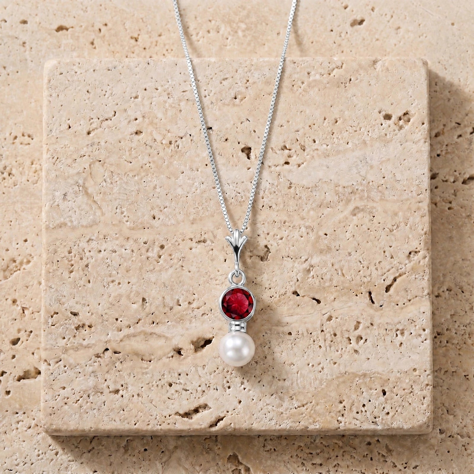 White Gold Rose Necklace Citrine 10K — Laura