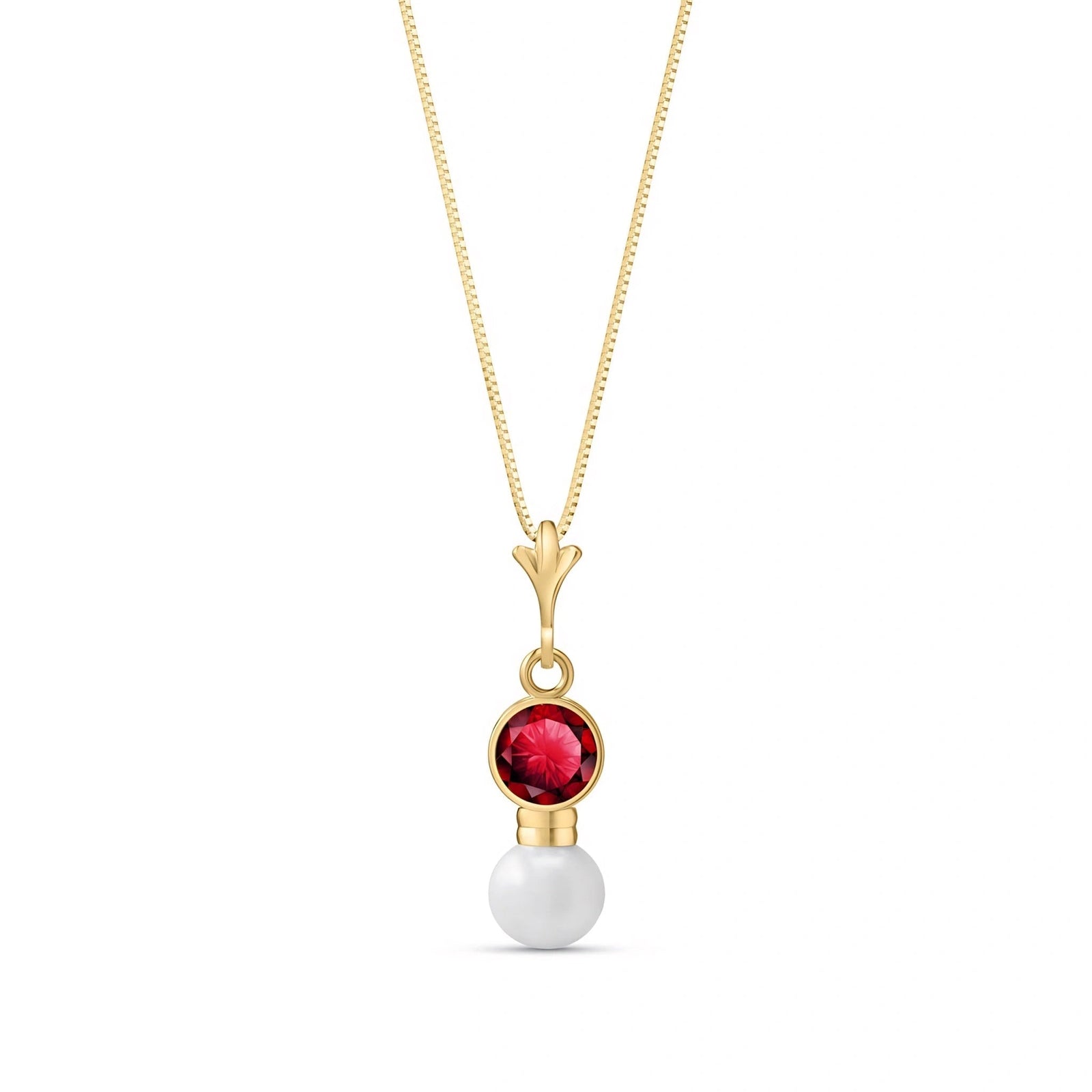 Yellow Gold Rose Necklace Citrine 10K — Laura