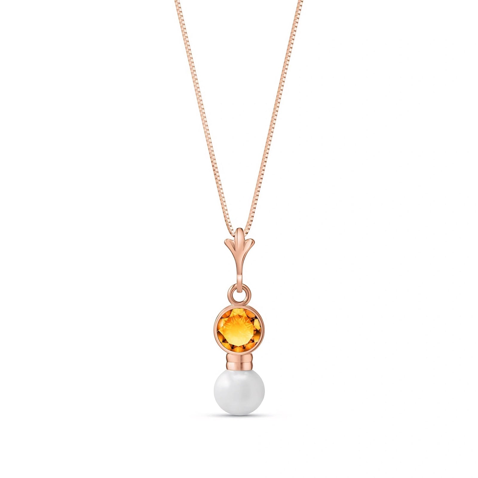 Rose Gold Rose Necklace Emerald 10K — Laura