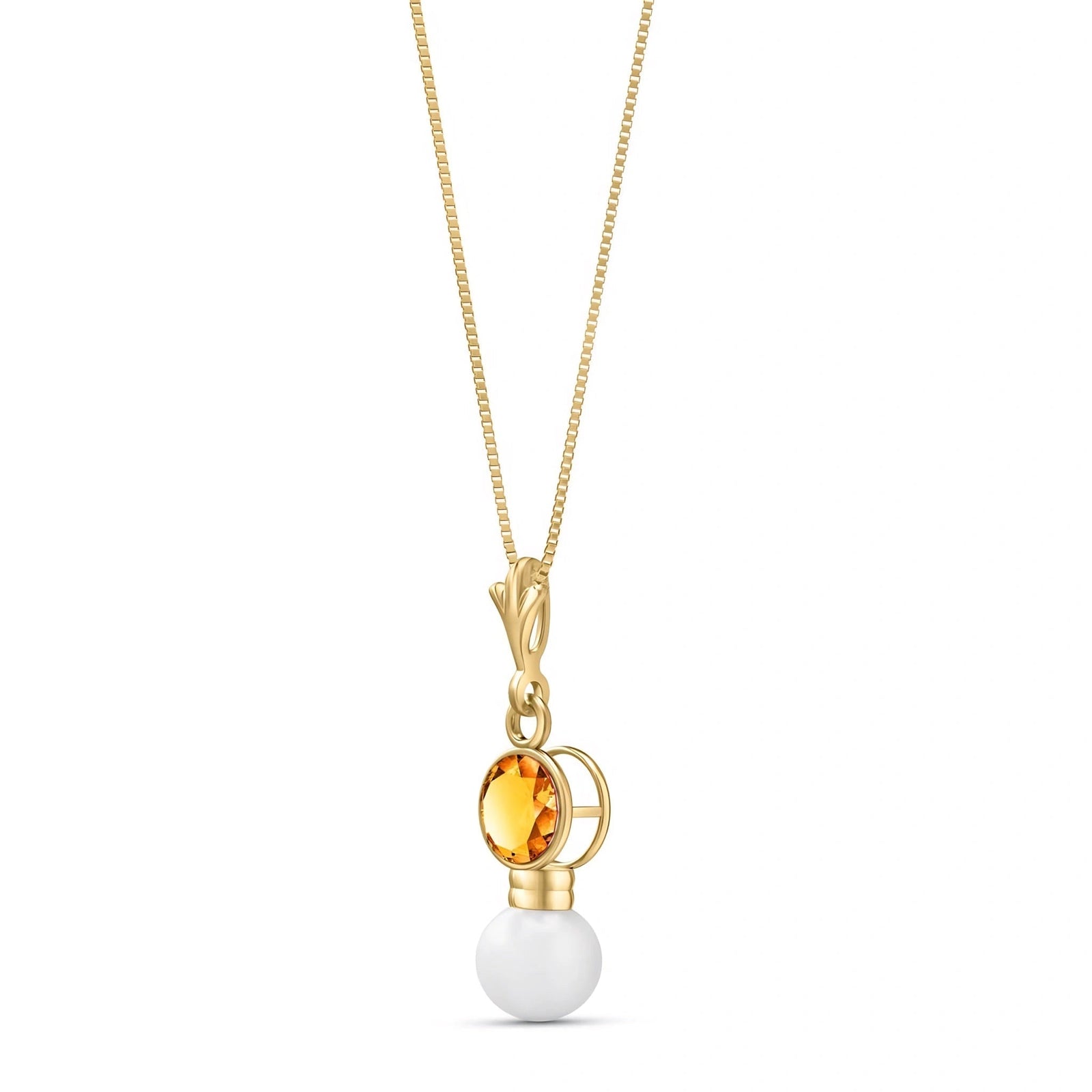 Yellow Gold Rose Necklace Emerald 10K — Laura