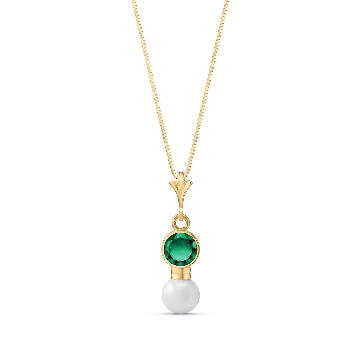 Yellow Gold Rose Necklace Garnet 10K — Laura