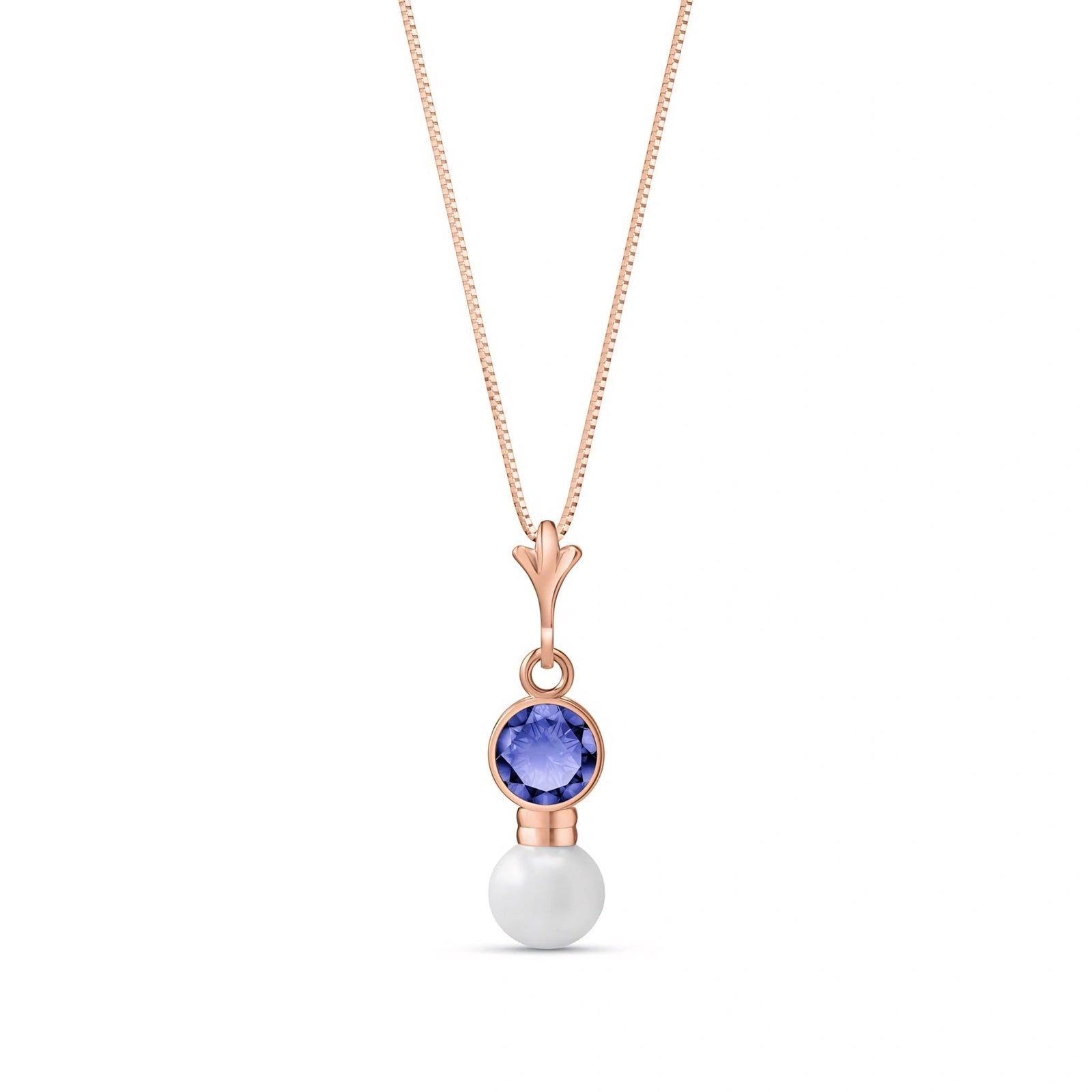 Rose Gold Rose Necklace Peridot 10K — Laura
