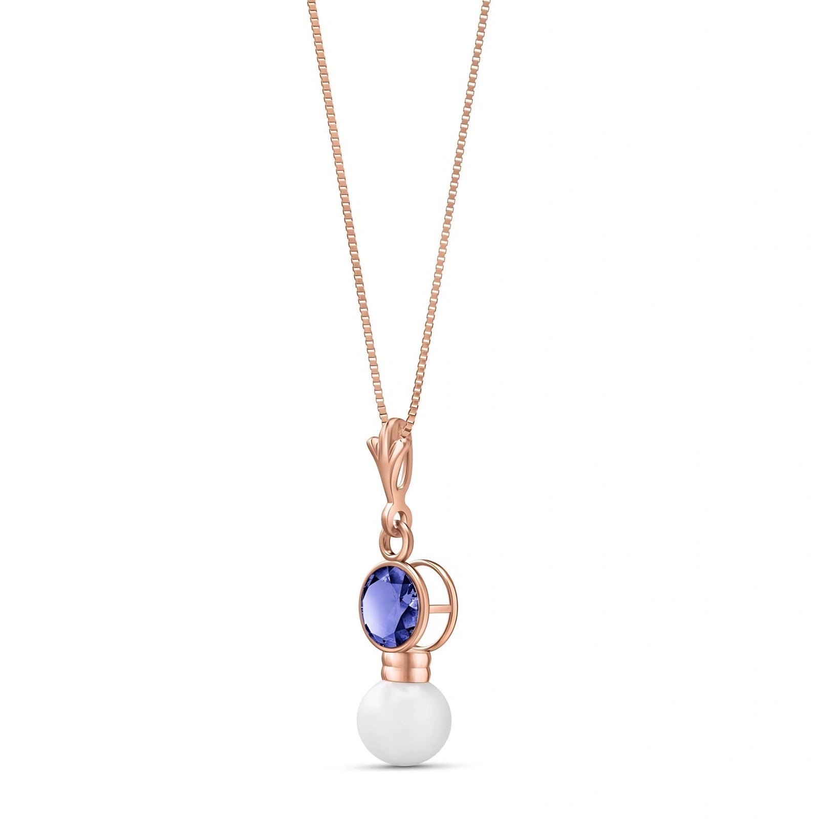 Rose Gold Rose Necklace Peridot 10K — Laura