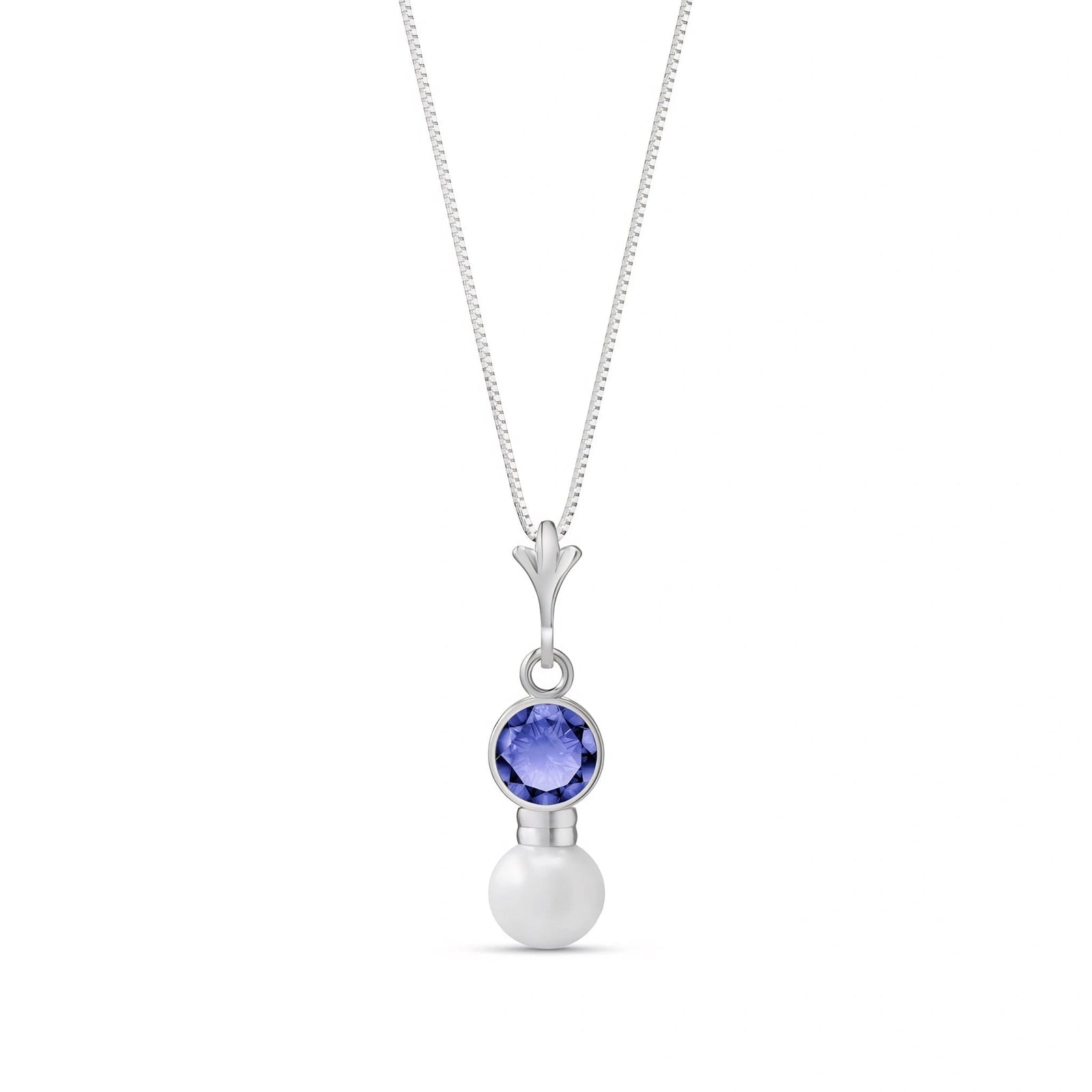 White Gold Rose Necklace Peridot 10K — Laura