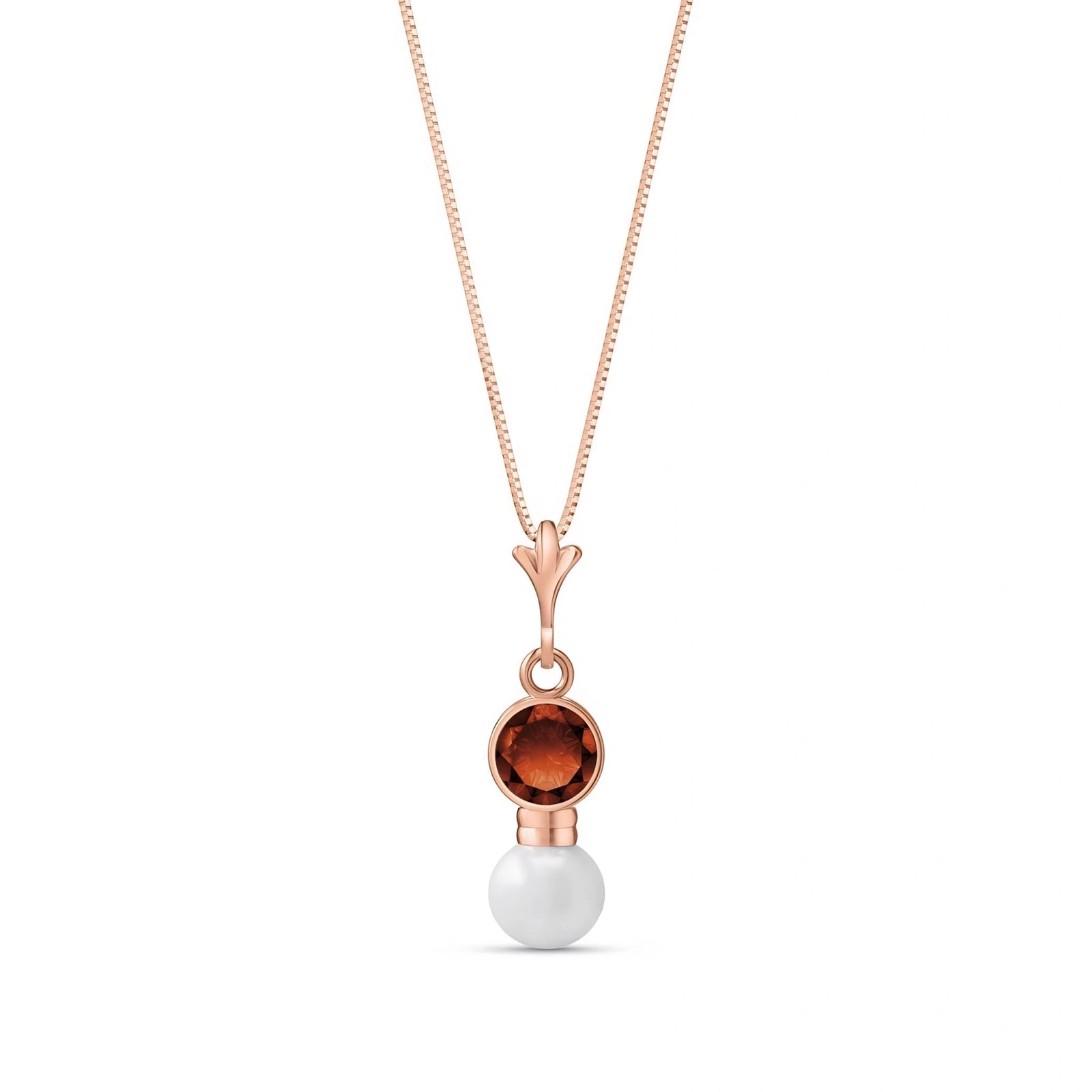 Rose Gold Rose Necklace Pink Topaz 10K — Laura
