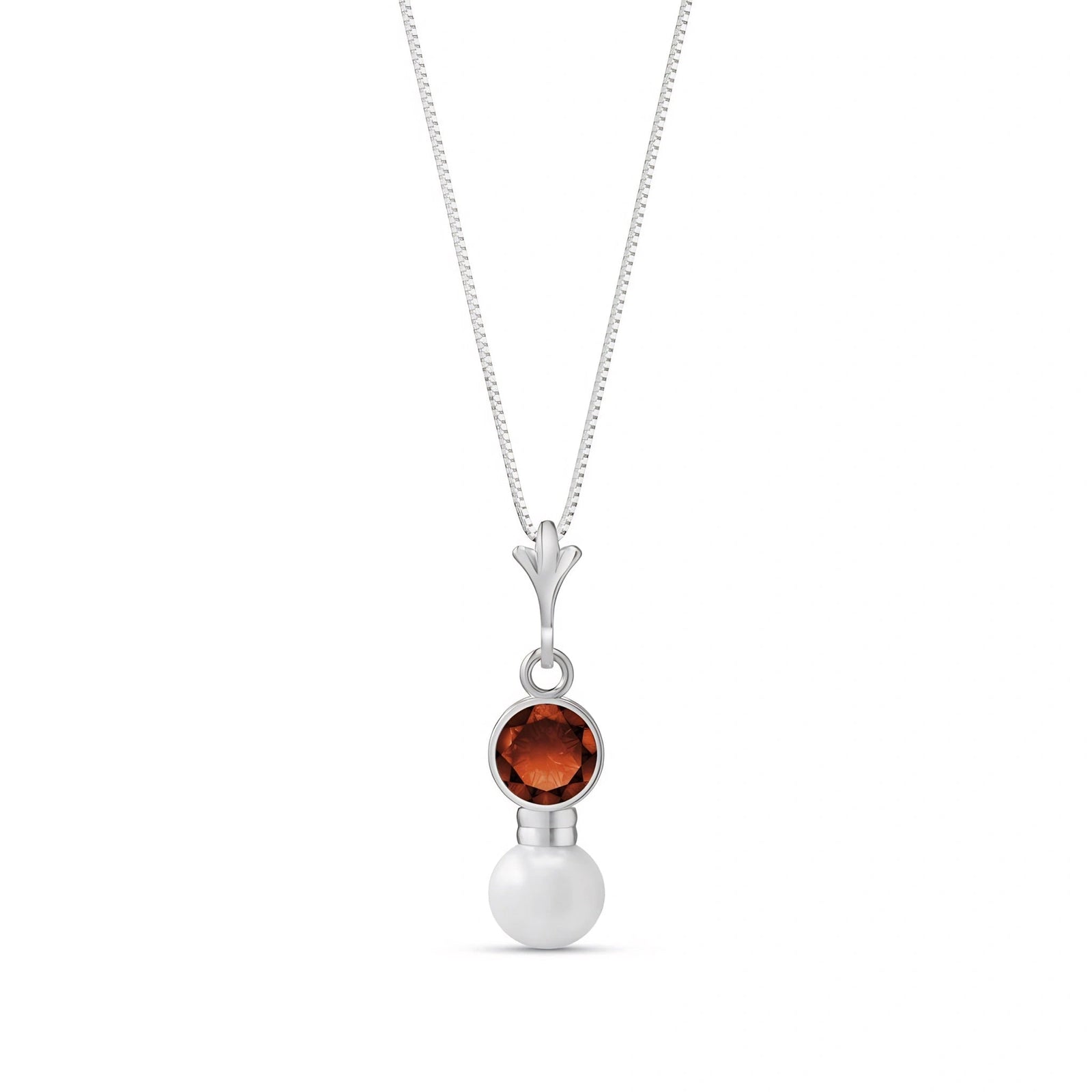 White Gold Rose Necklace Pink Topaz 10K — Laura