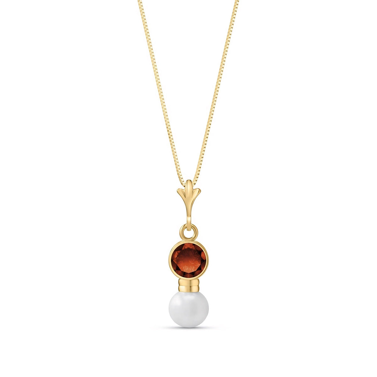Yellow Gold Rose Necklace Pink Topaz 10K — Laura