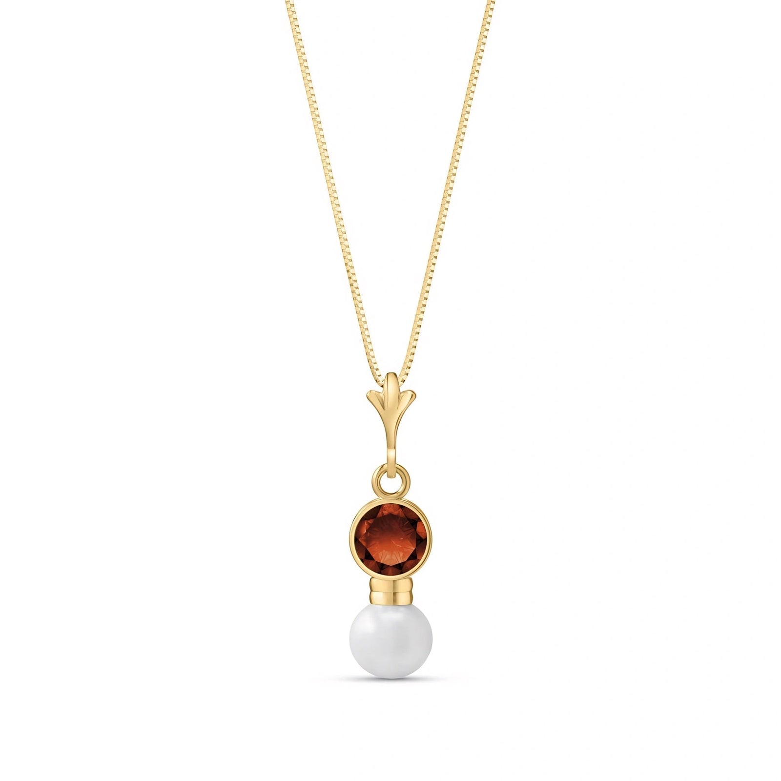 Yellow Gold Rose Necklace Pink Topaz 10K — Laura