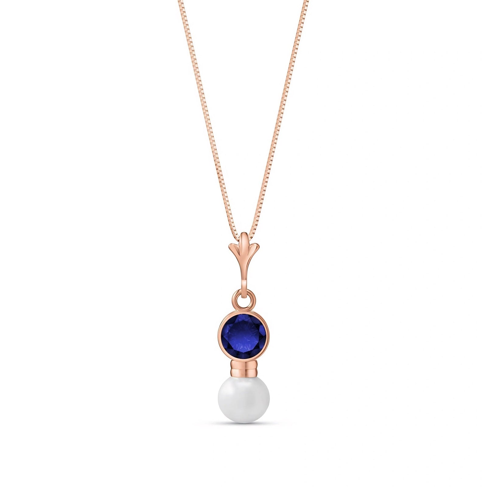 Rose Gold Rose Necklace Ruby 10K — Laura