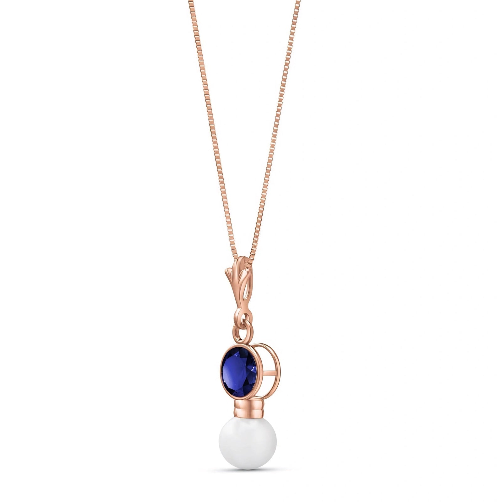 Rose Gold Rose Necklace Ruby 10K — Laura