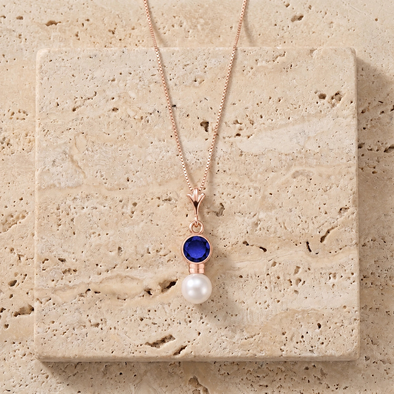 Rose Gold Rose Necklace Ruby 10K — Laura