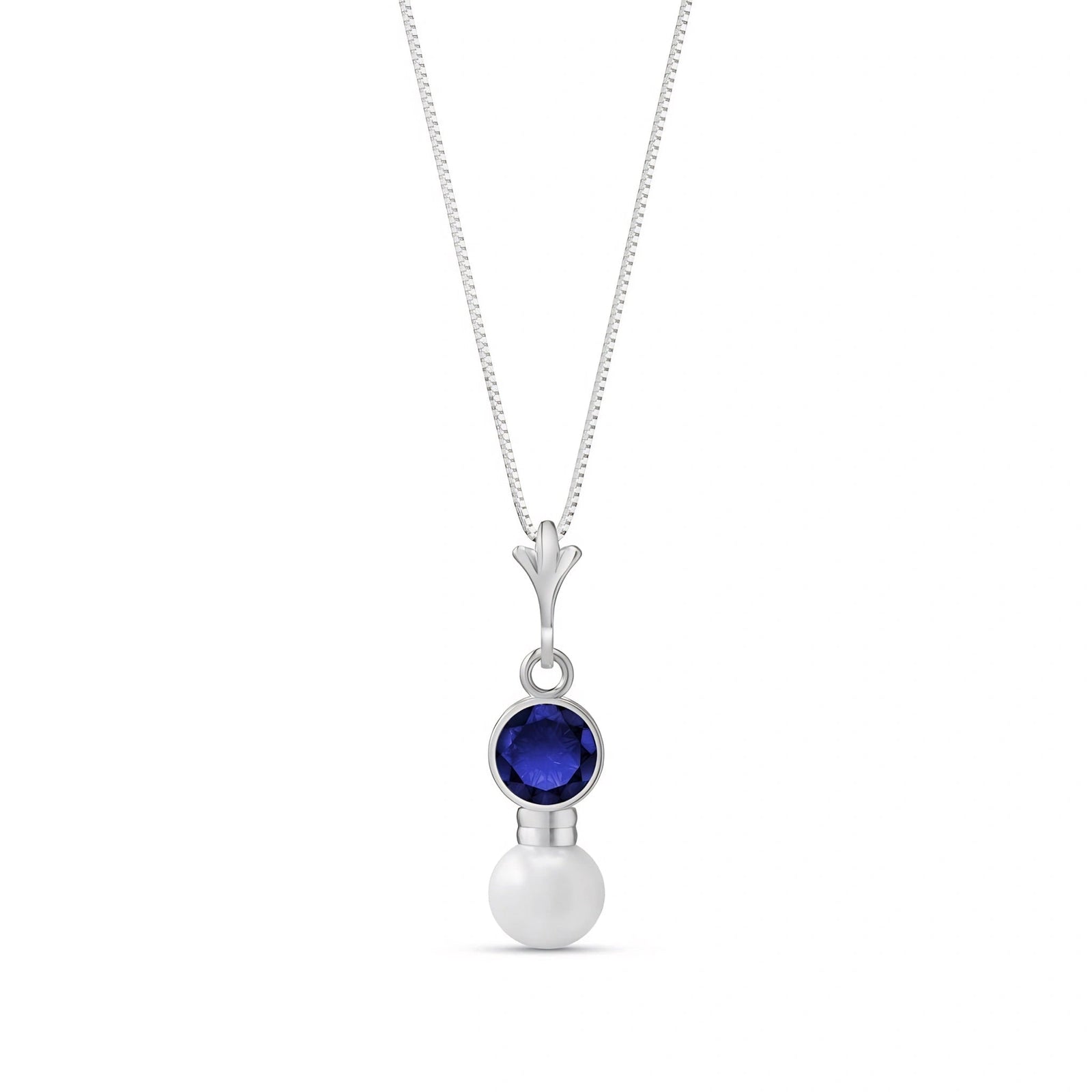 White Gold Rose Necklace Ruby 10K — Laura