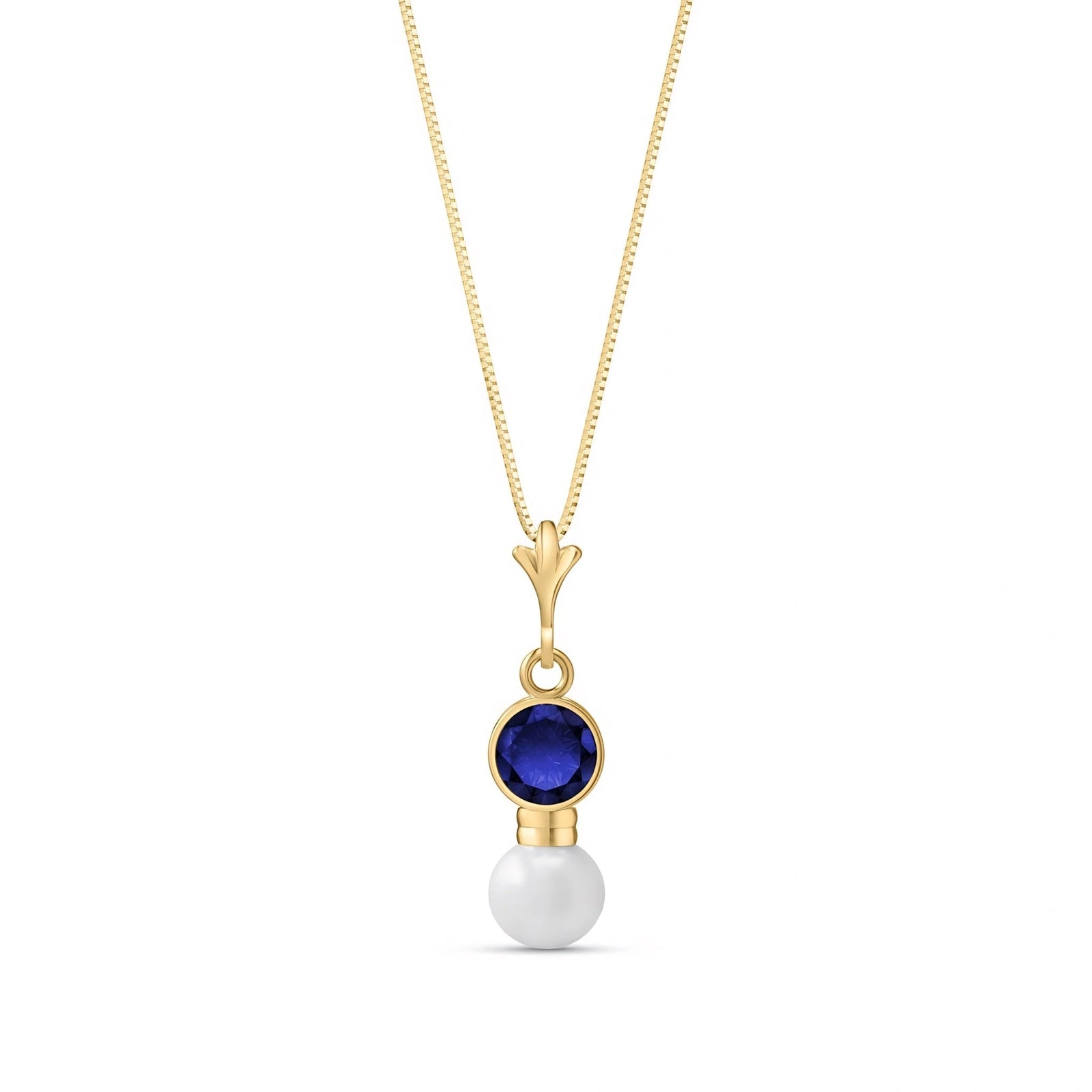 Yellow Gold Rose Necklace Ruby 10K — Laura