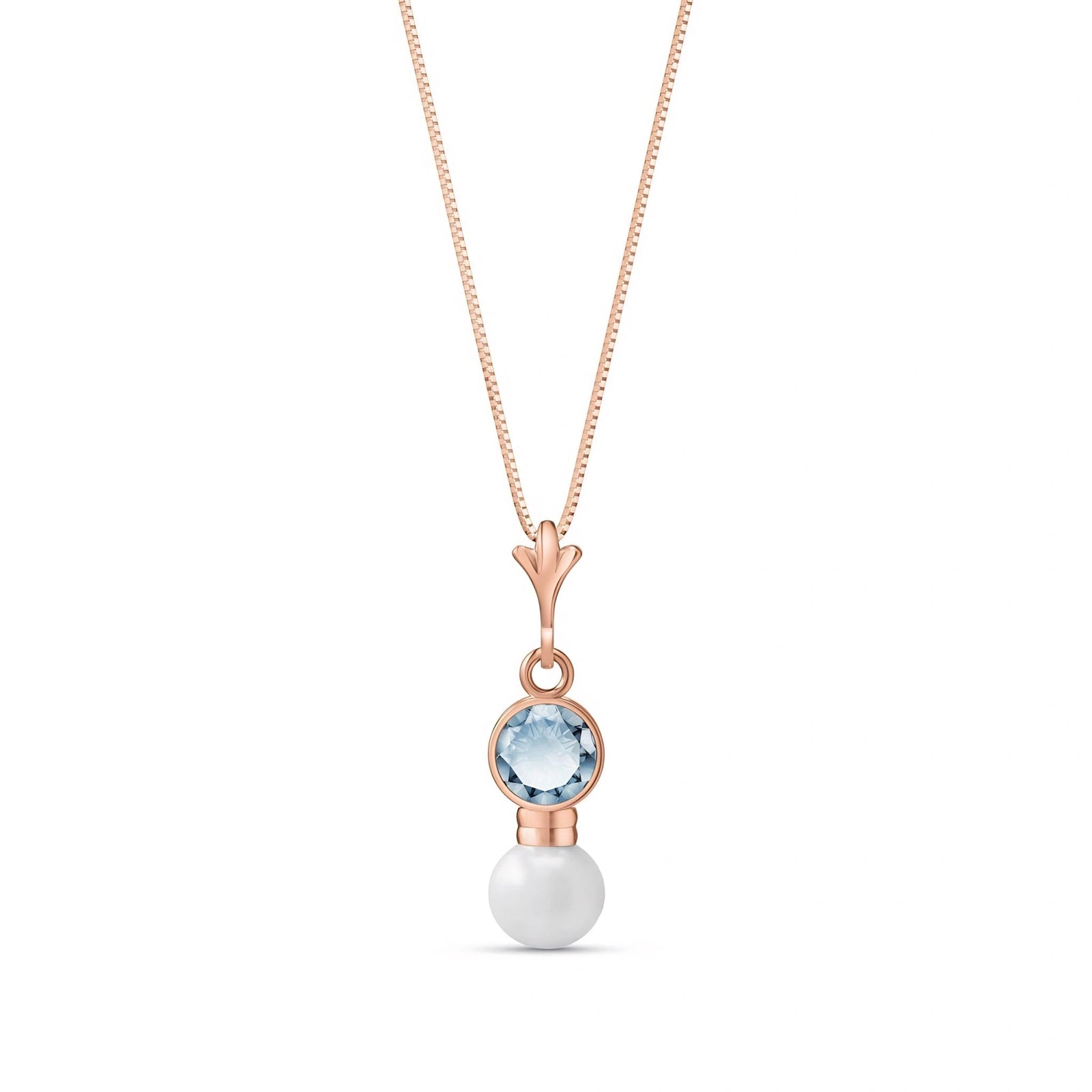 Rose Gold Rose Necklace Tanzanite 10K — Laura