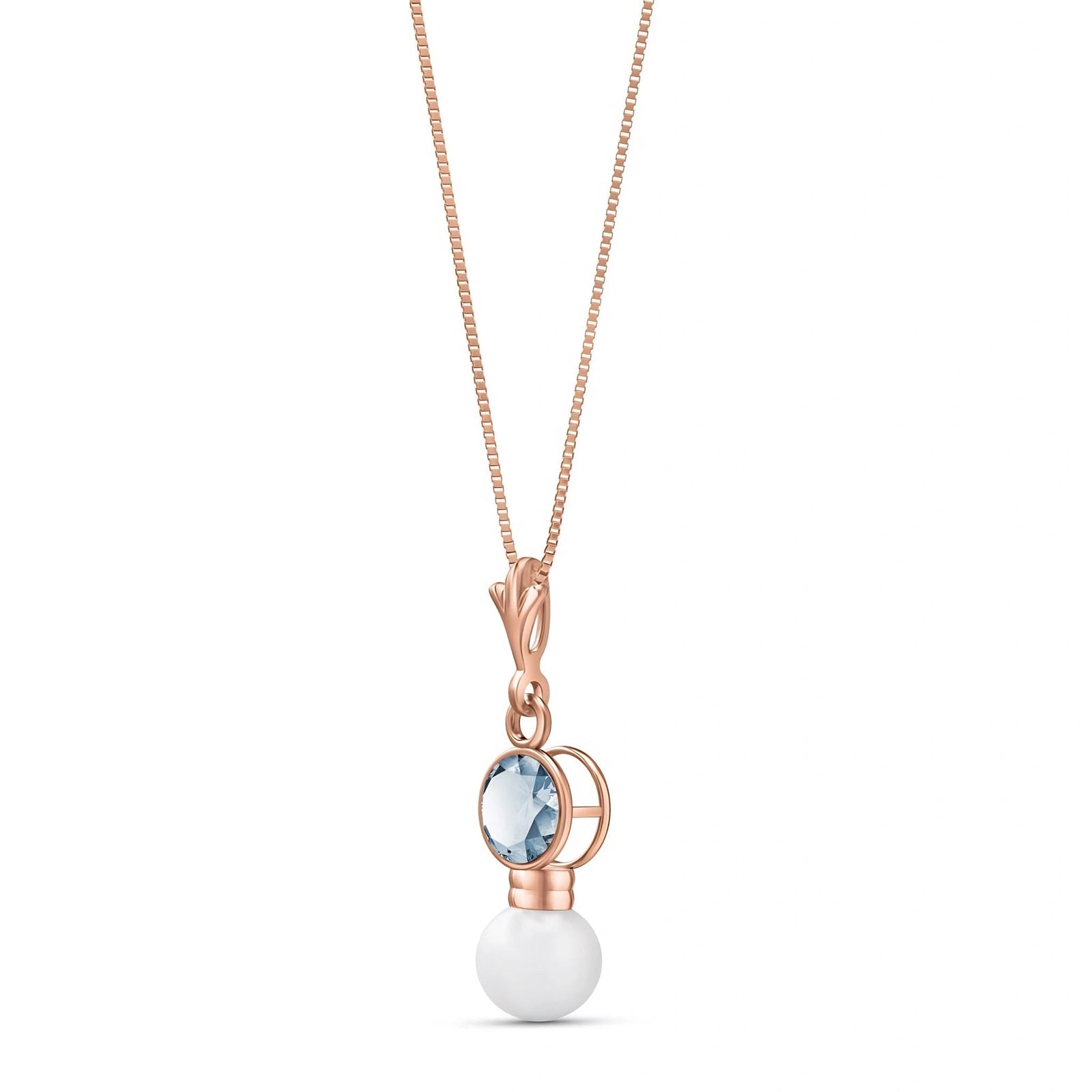 Rose Gold Rose Necklace Tanzanite 10K — Laura