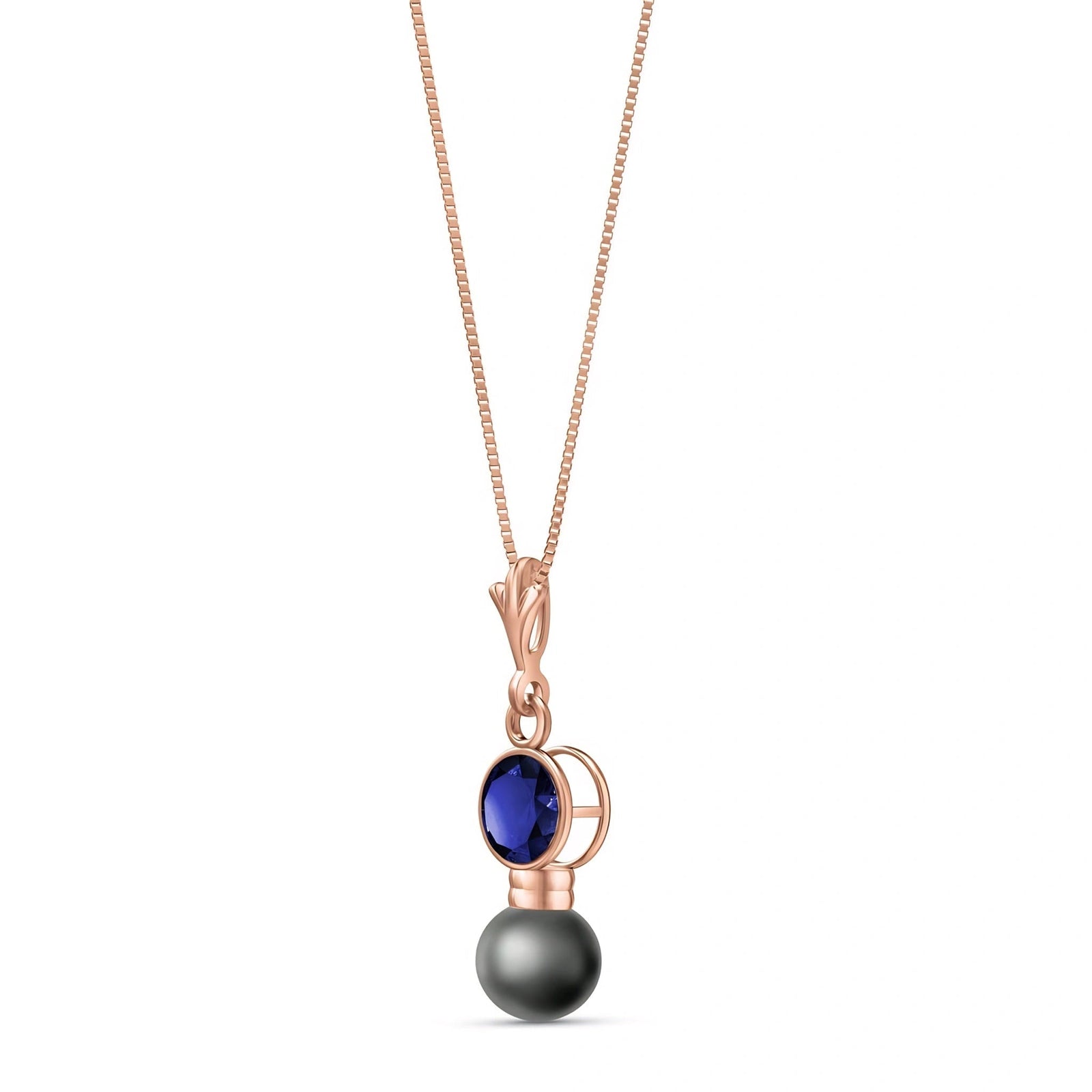 Rose Gold Rose Necklace Tanzanite 10K — Laura