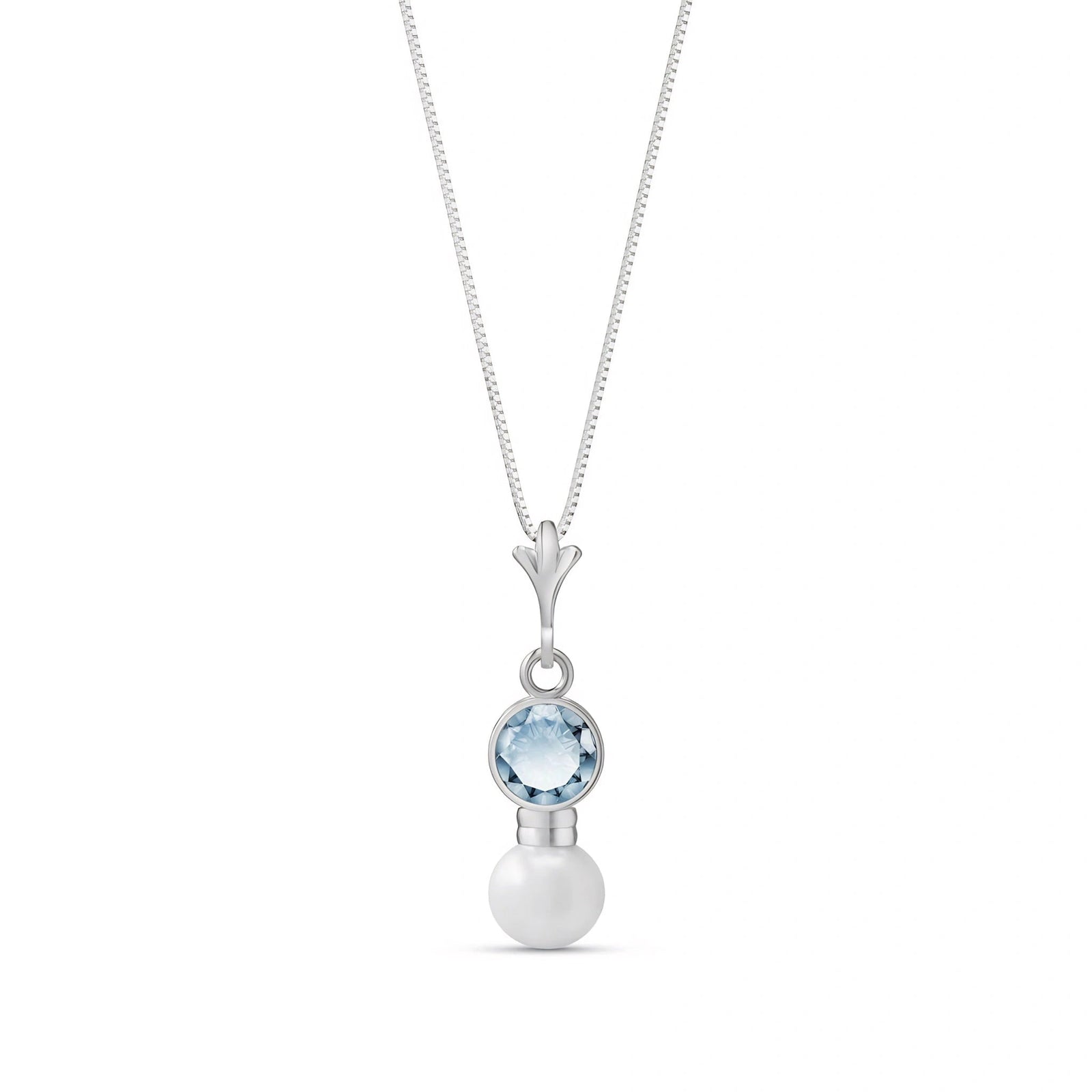 White Gold Rose Necklace Tanzanite 10K — Laura
