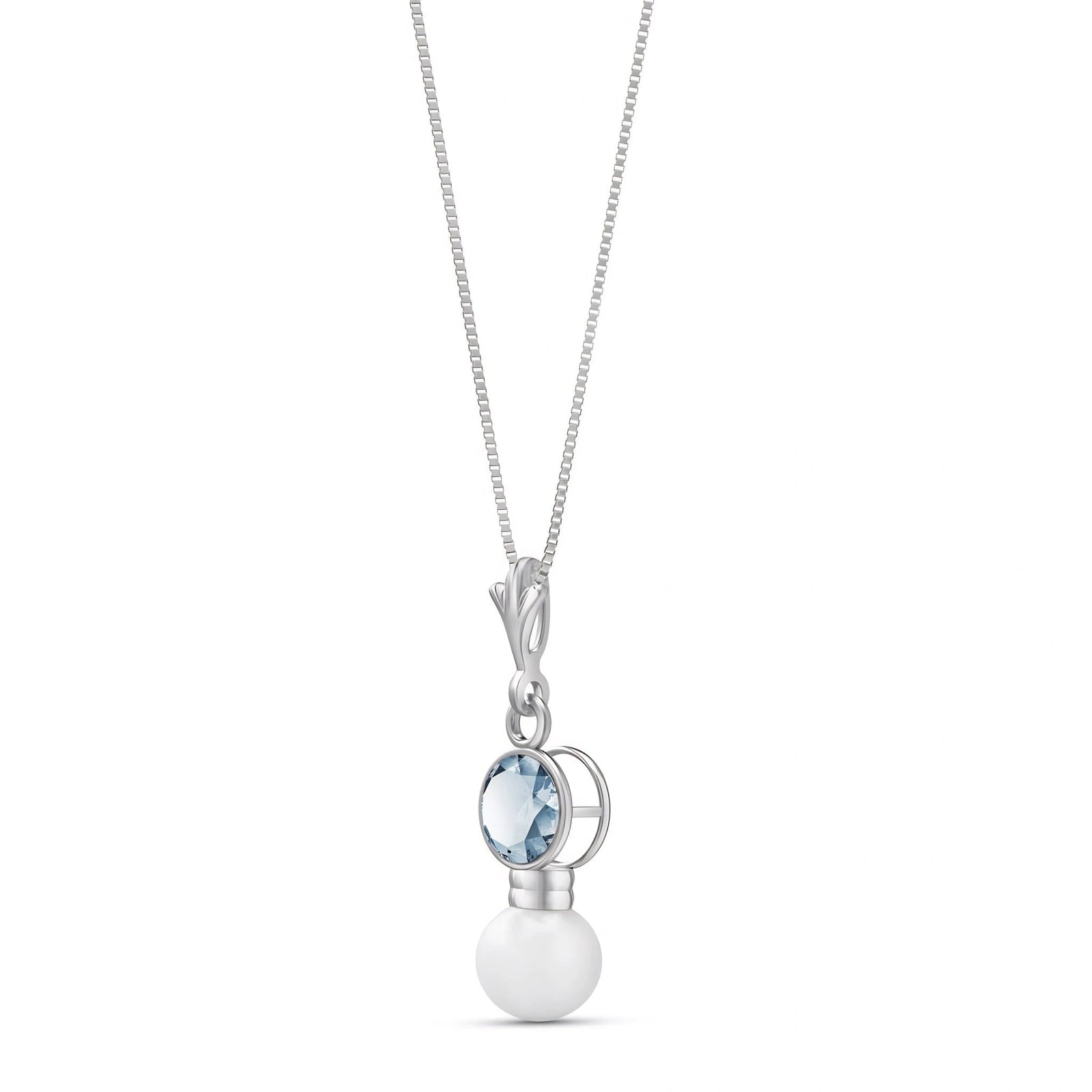 White Gold Rose Necklace Tanzanite 10K — Laura