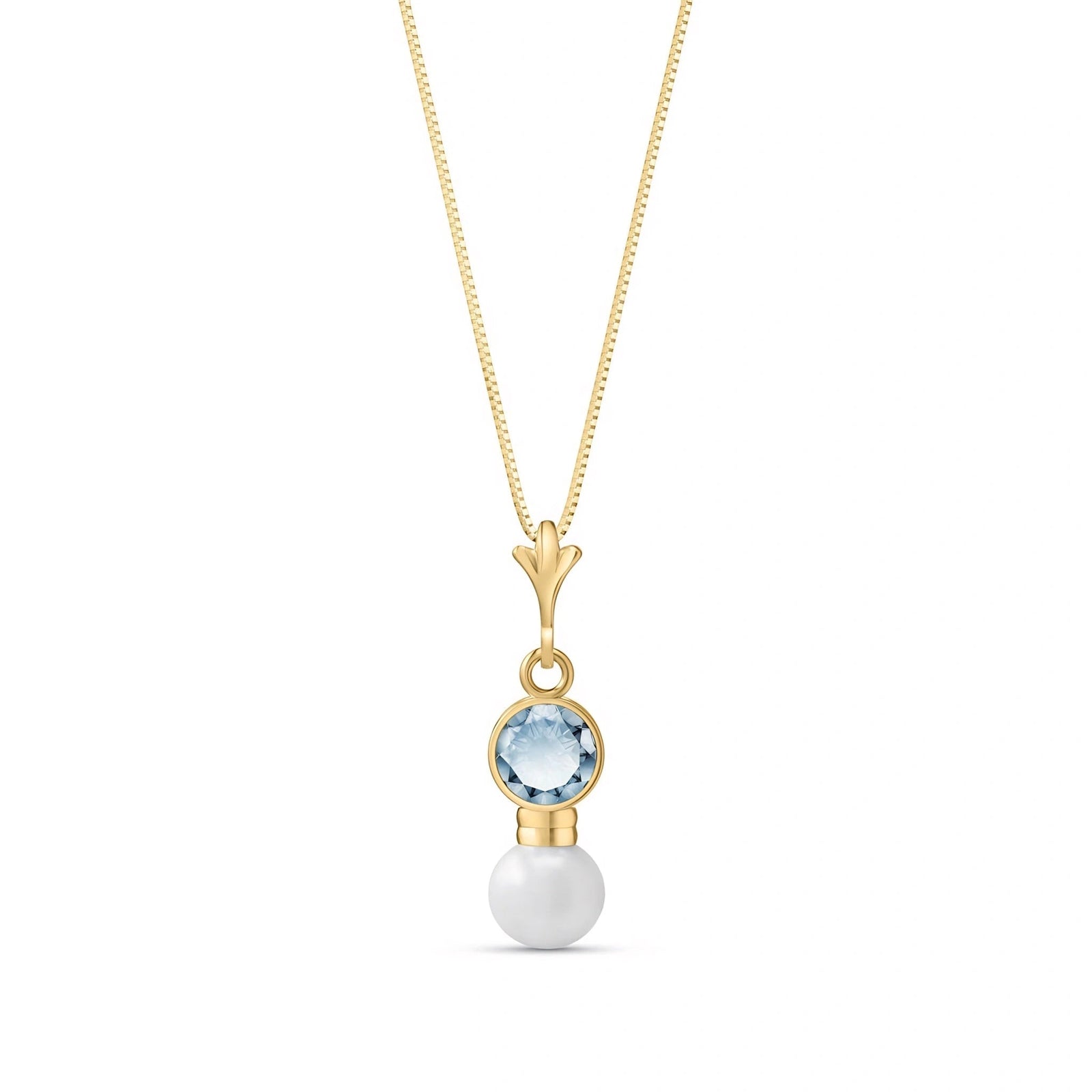 Yellow Gold Rose Necklace Tanzanite 10K — Laura