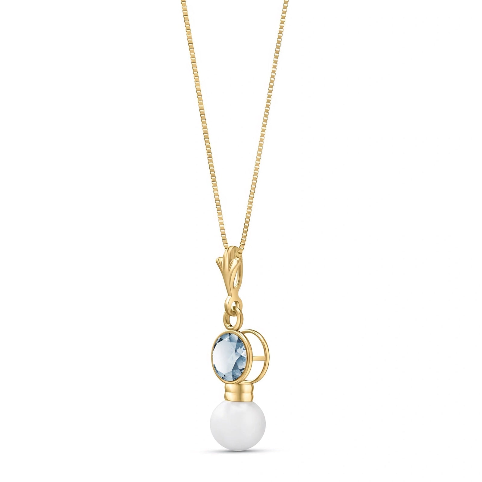 Yellow Gold Rose Necklace Tanzanite 10K — Laura