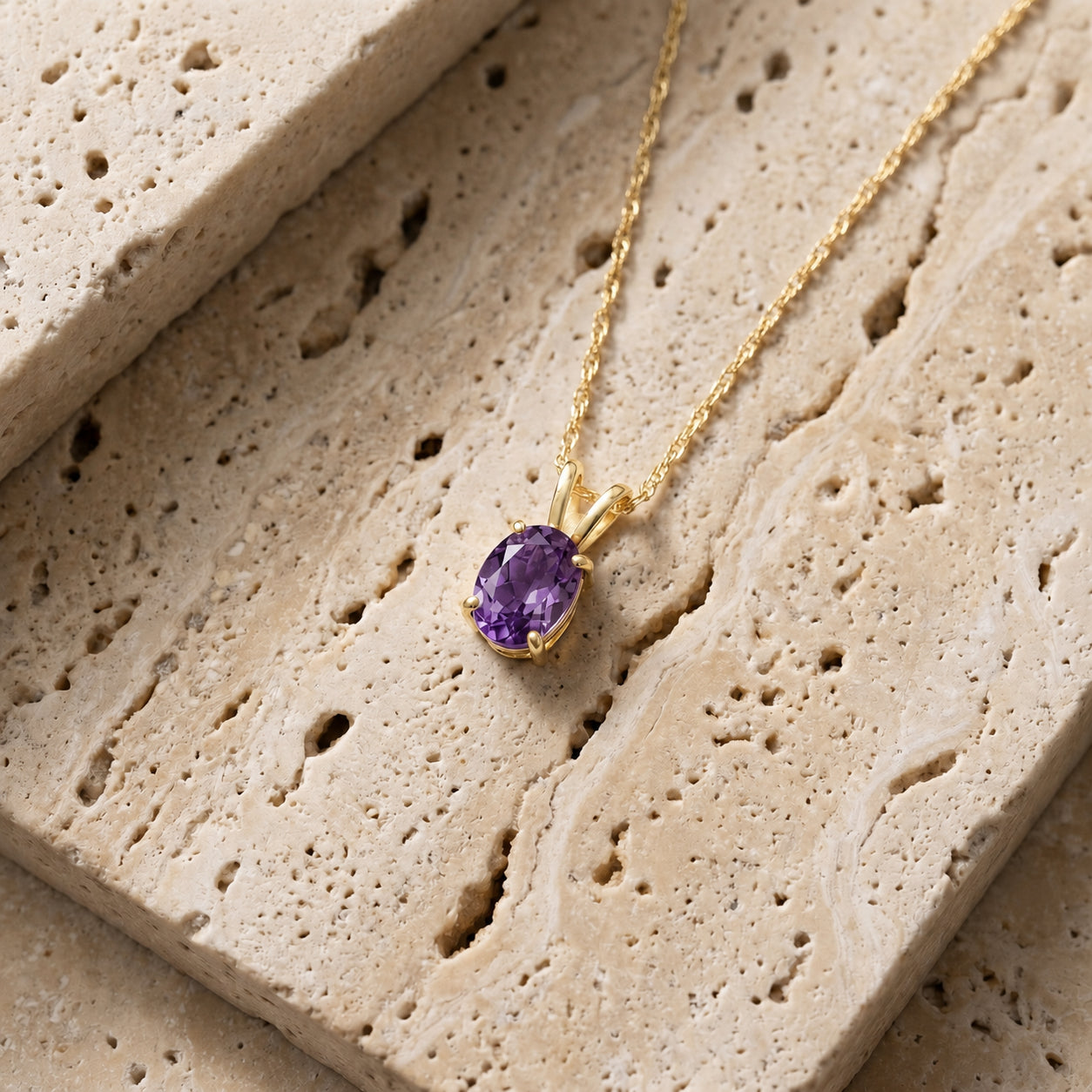 Yellow Gold Belle Necklace Ruby 10K — Mimosa