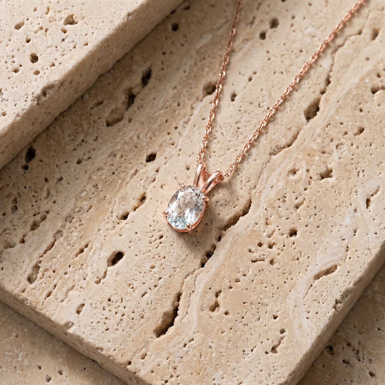 Rose Gold Belle Necklace Peridot 10K — Mimosa