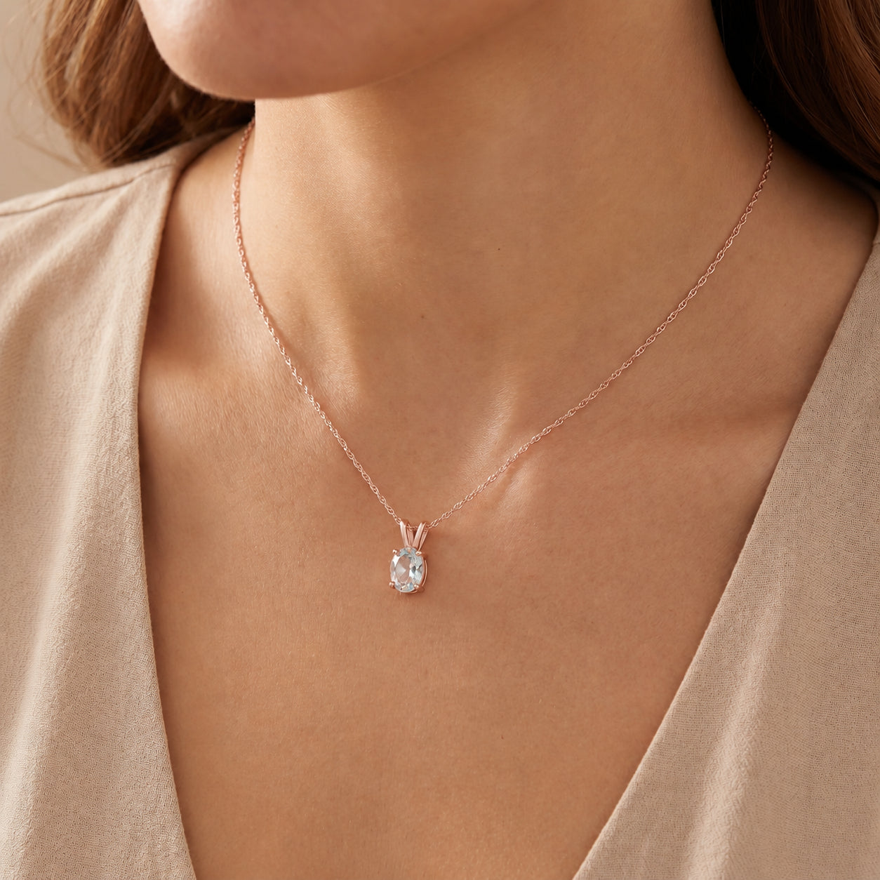 Rose Gold Belle Necklace Peridot 10K — Mimosa