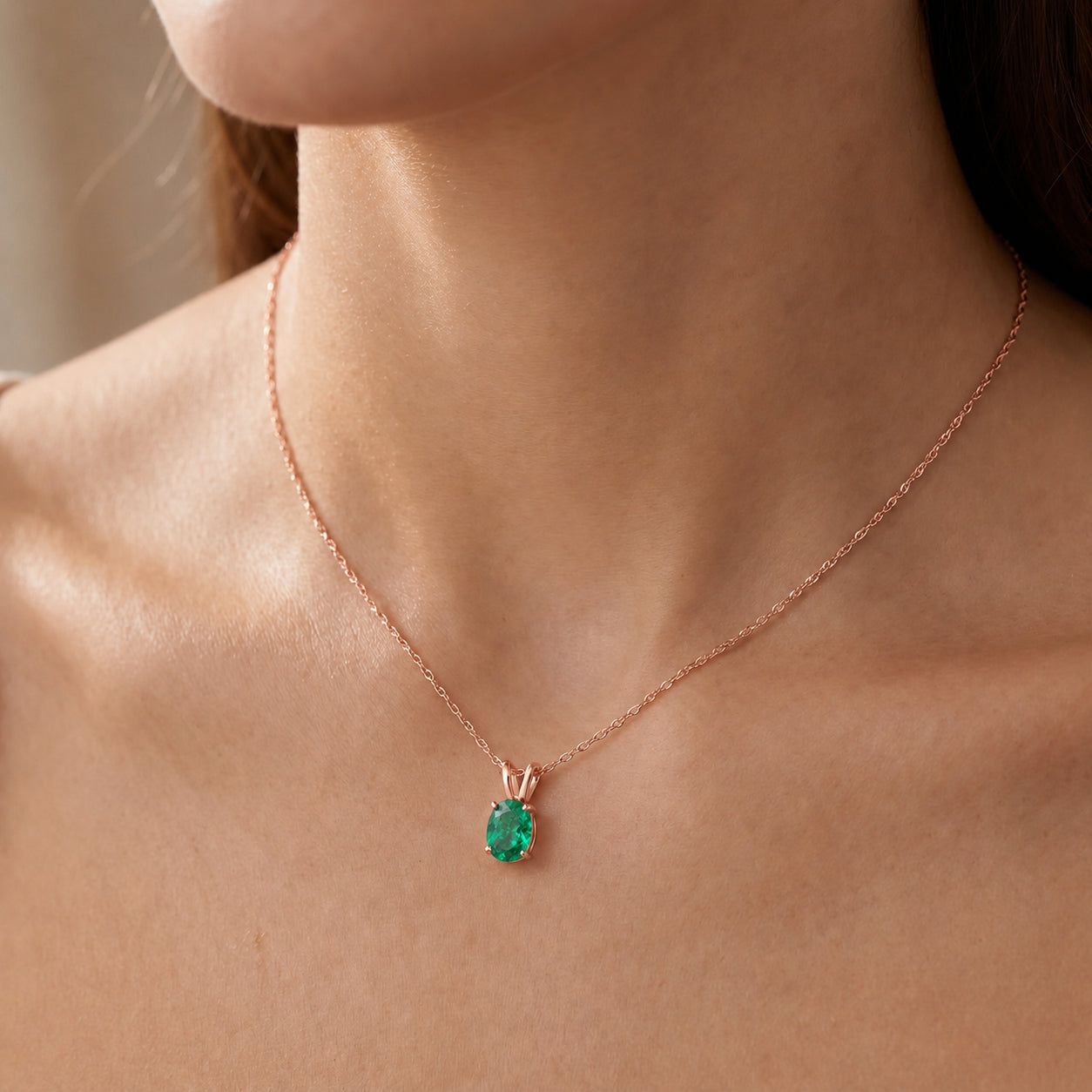Rose Gold Belle Necklace Pink Topaz 10K — Mimosa