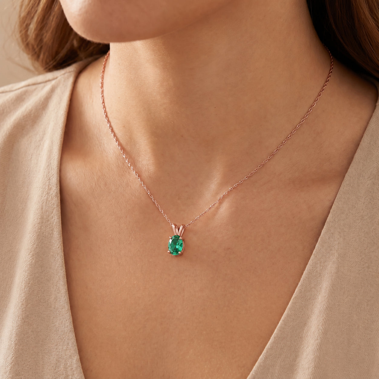 Rose Gold Belle Necklace Pink Topaz 10K — Mimosa