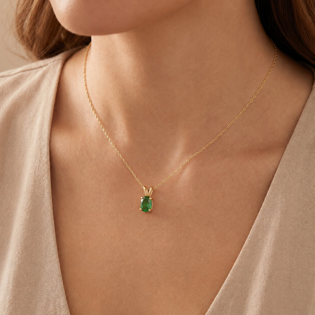 Yellow Gold Belle Necklace Pink Topaz 10K — Mimosa