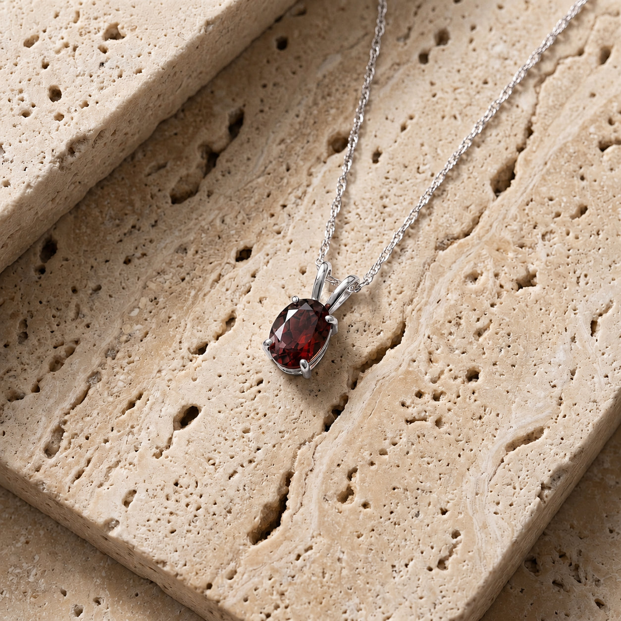 White Gold Belle Necklace Amethyst 10K — Mimosa