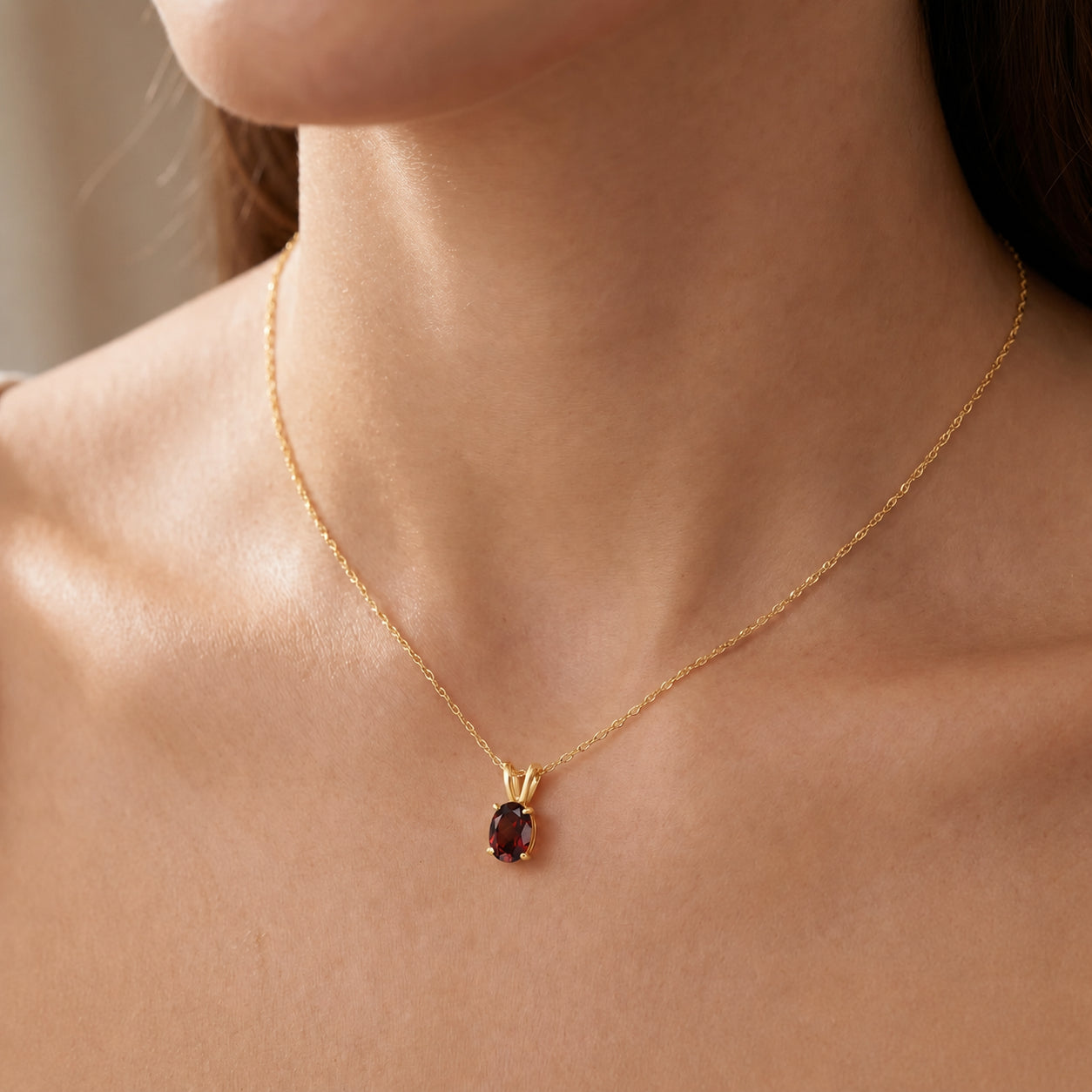 Yellow Gold Belle Necklace Amethyst 10K — Mimosa