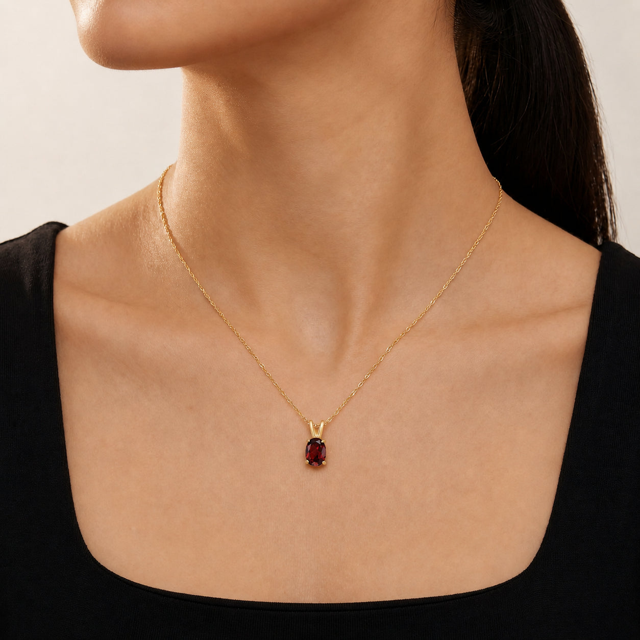 Yellow Gold Belle Necklace Amethyst 10K — Mimosa