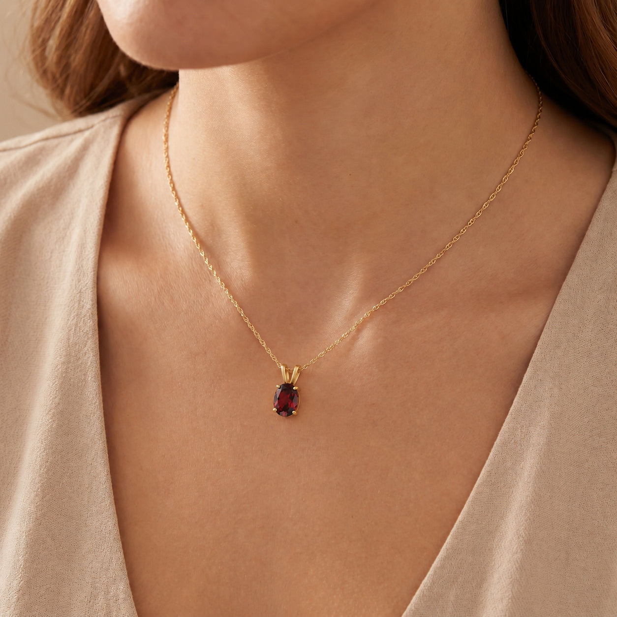 Yellow Gold Belle Necklace Amethyst 10K — Mimosa