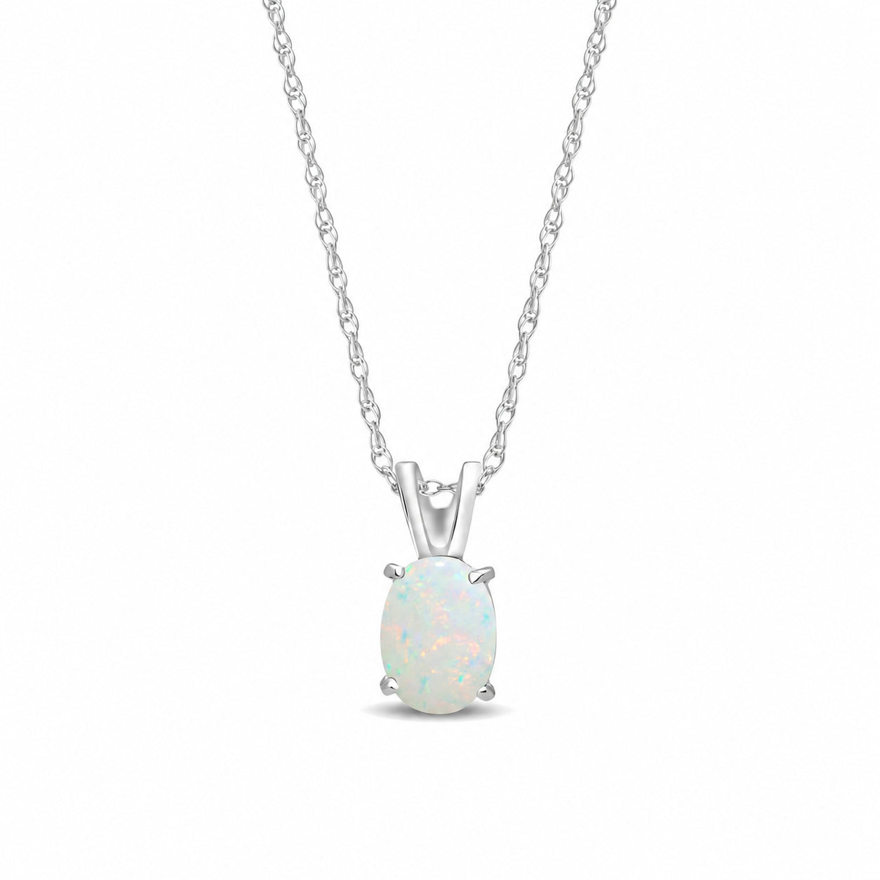 White Gold Belle Necklace Citrine 10K — Mimosa